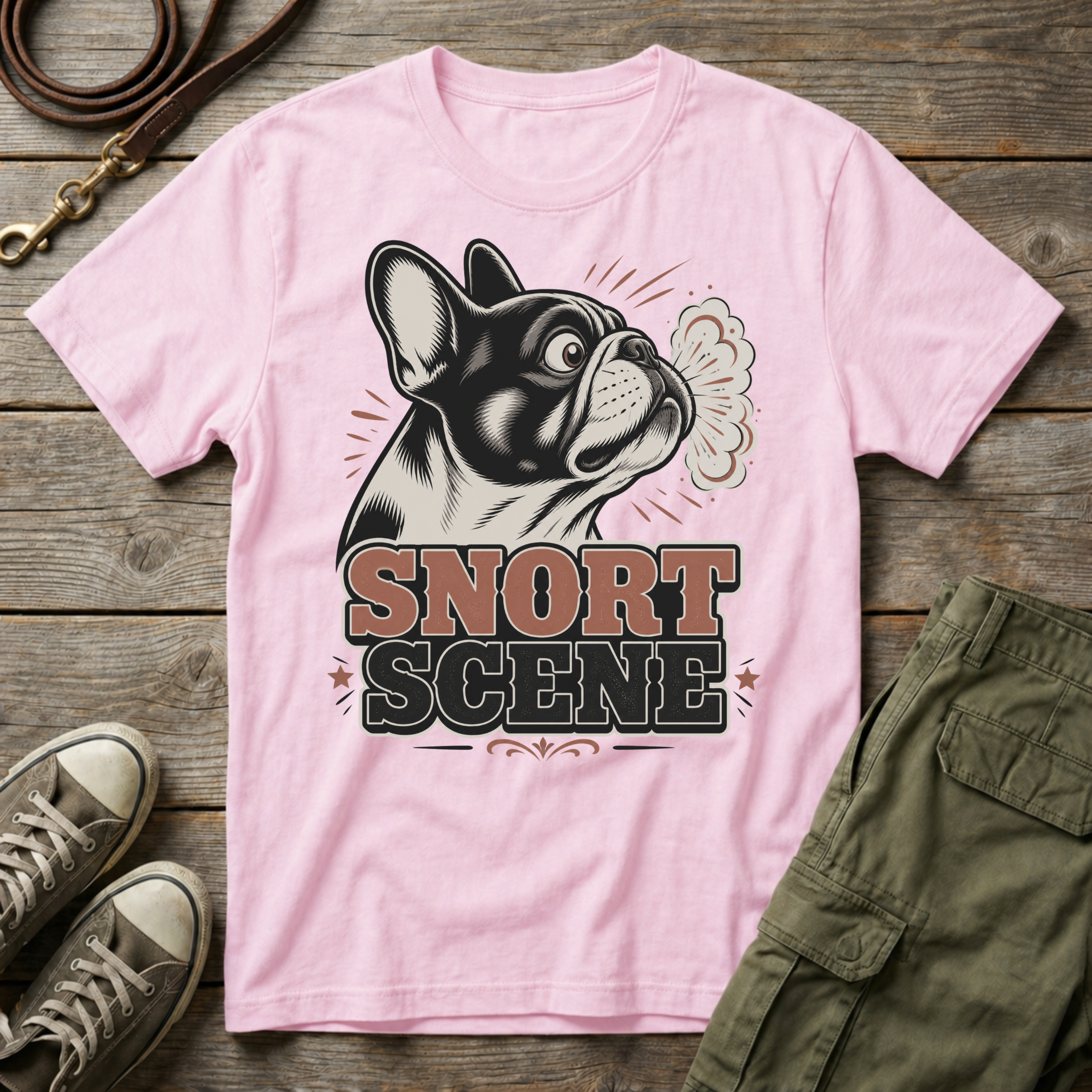 Frenchie Snort Scene T-Shirt