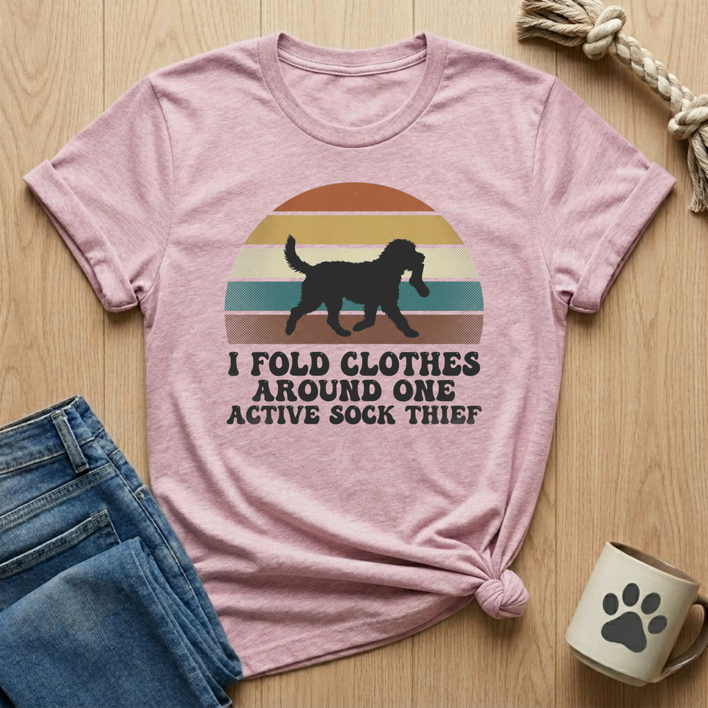 I Fold Clothes One Active Sock Thief T-Shirt