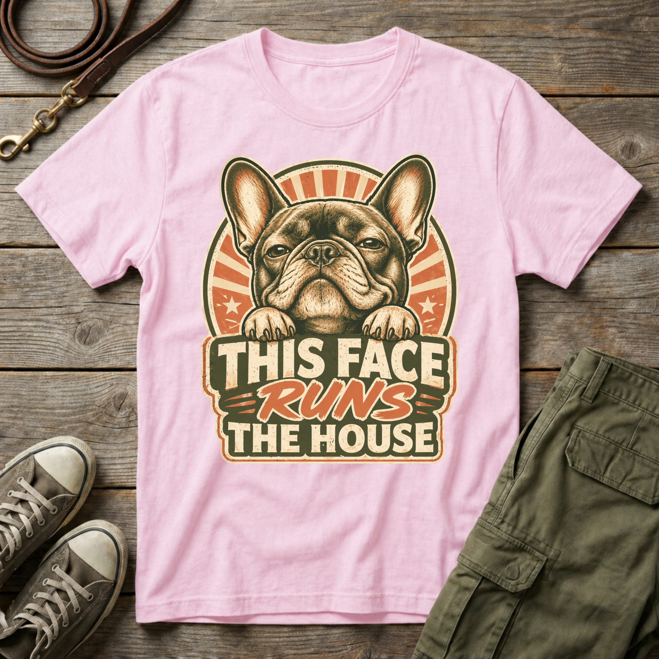 Frenchie Runs The House T-Shirt
