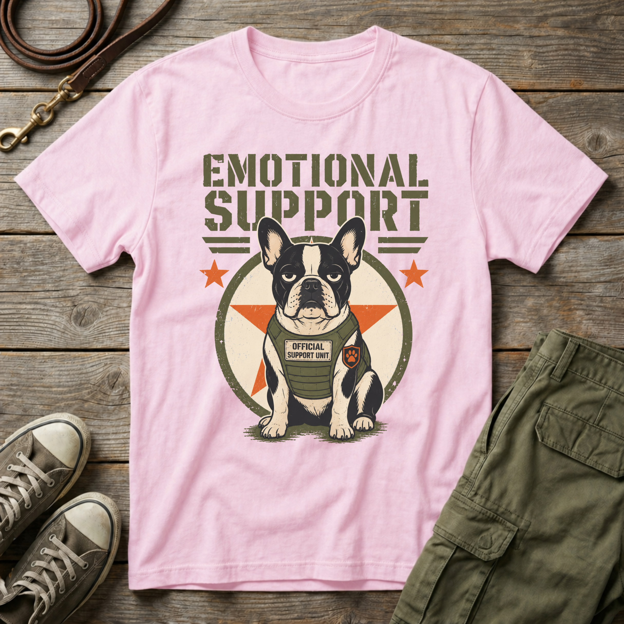Frenchie Emotional Support T-Shirt