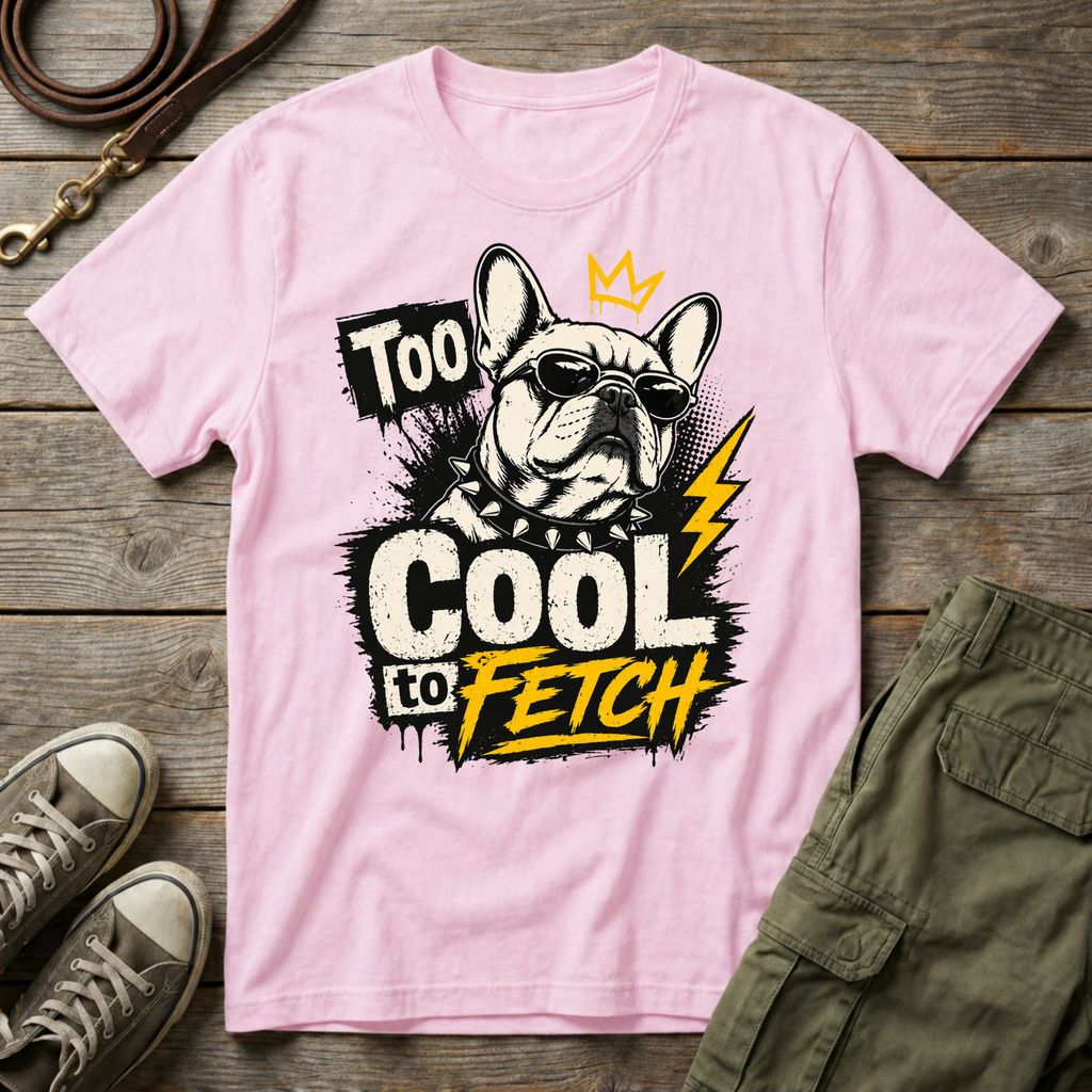 Frenchie Too Cool To Fetch T-Shirt