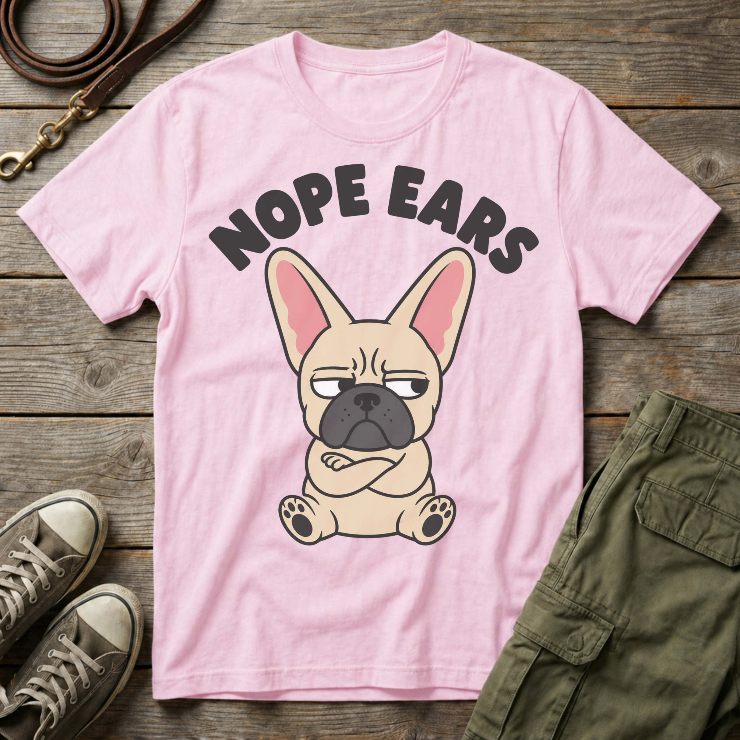 Frenchie Nope Ears T-Shirt