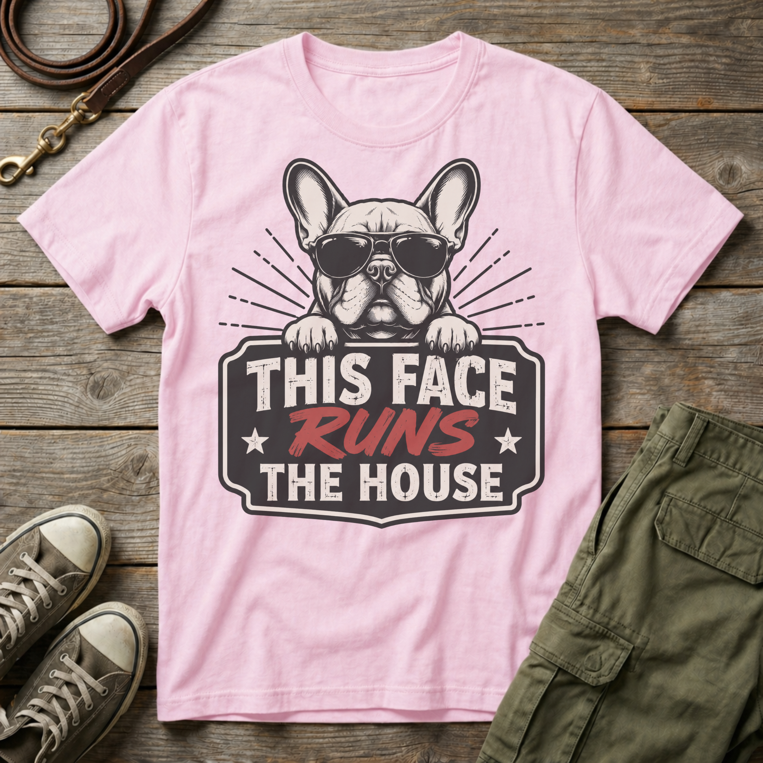 Frenchie Runs The House T-Shirt