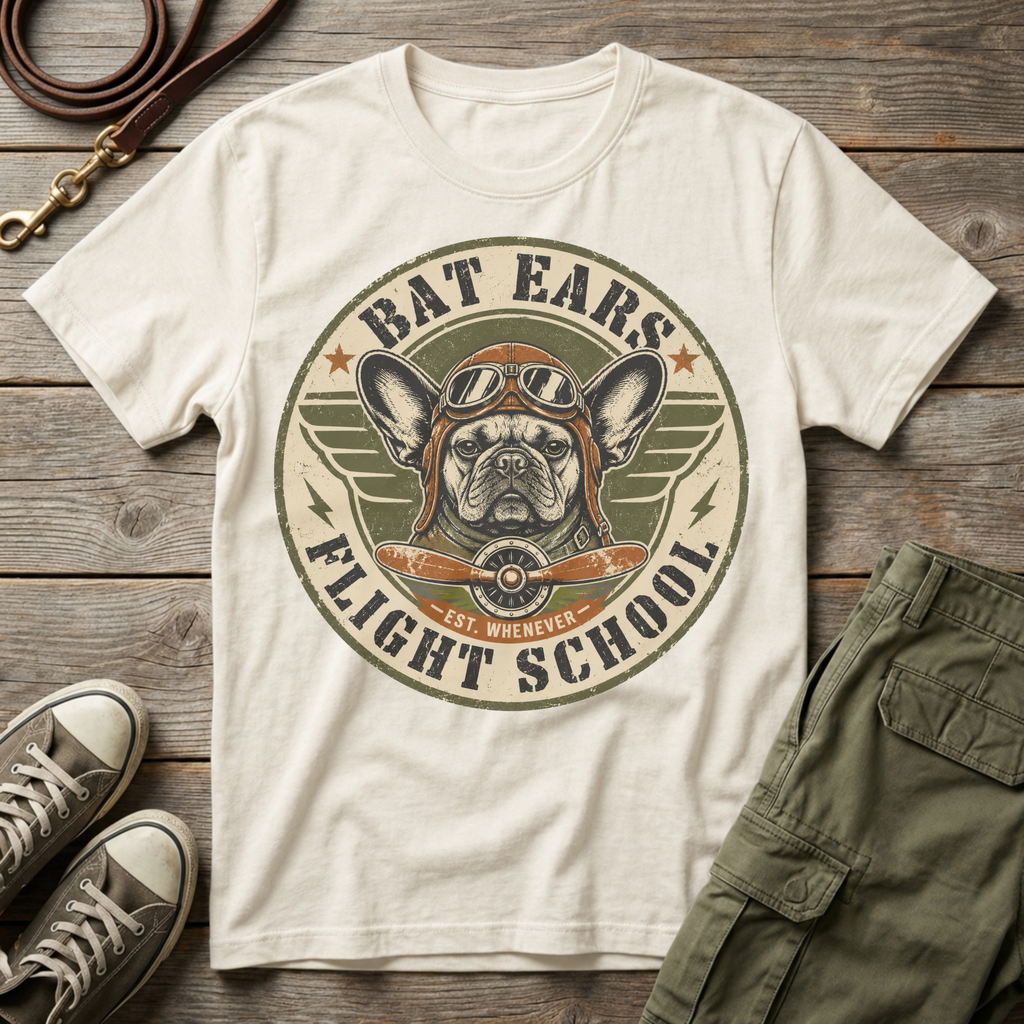 Frenchie Flight School T-Shirt