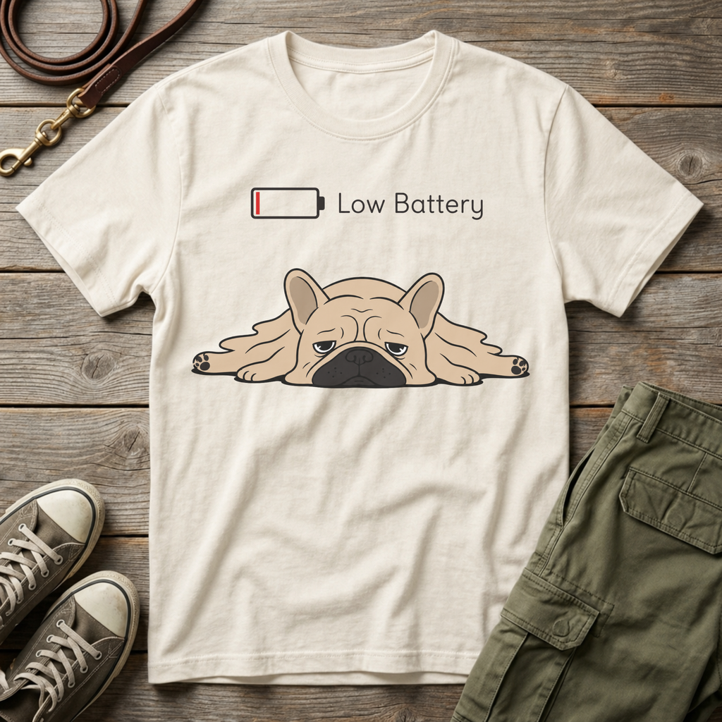 Frenchie Low Battery T-Shirt