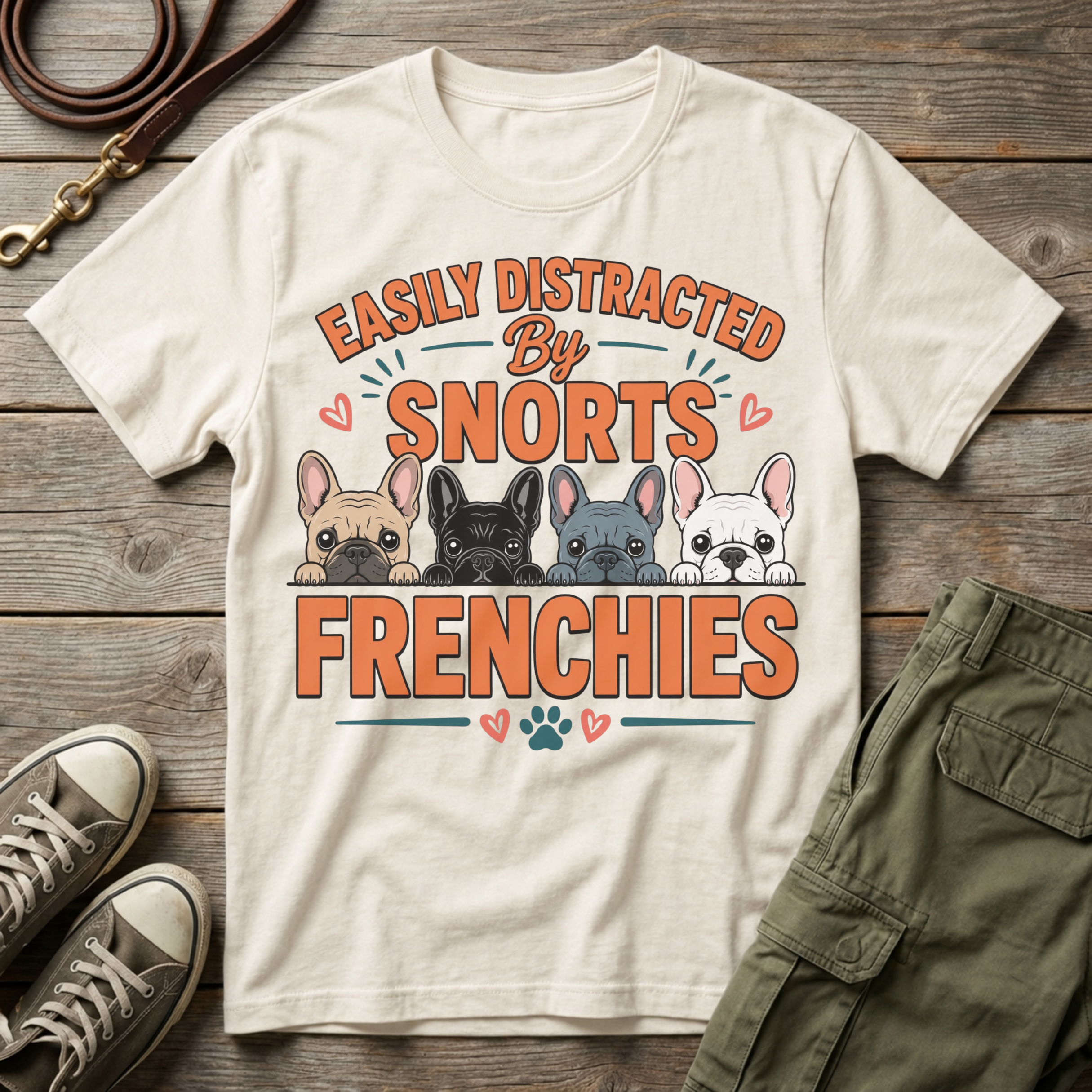 Distracted By Frenchies T-Shirt
