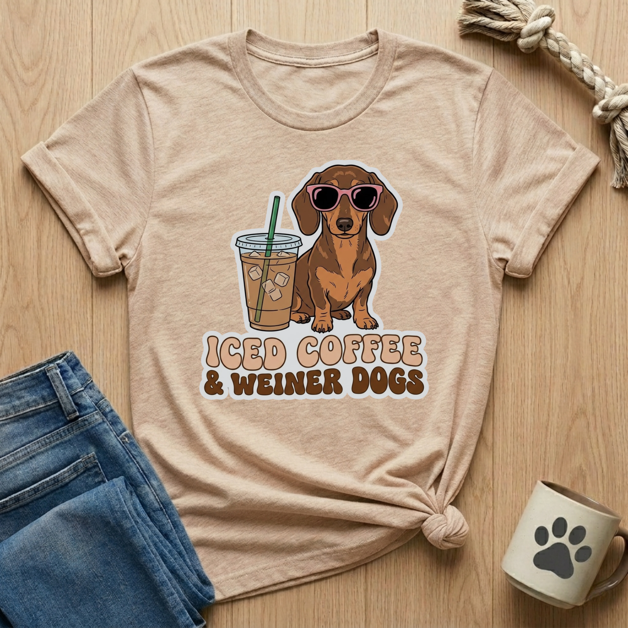 Iced Coffee & Weiner Dogs T-Shirt