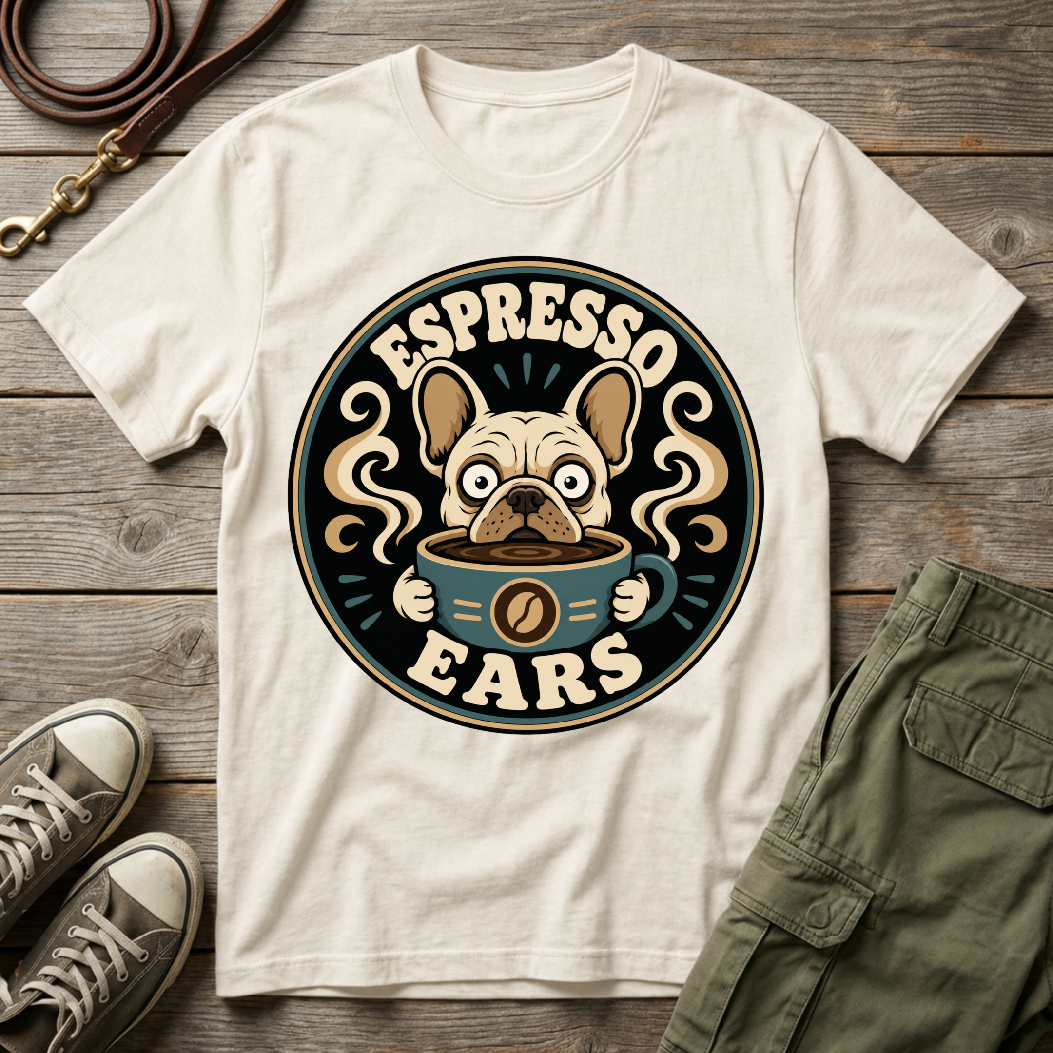 Frenchie Espresso Ears T-Shirt