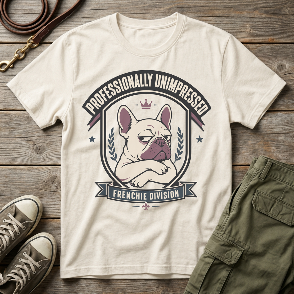 Professionally Unimpressed Frenchie Division T-Shirt