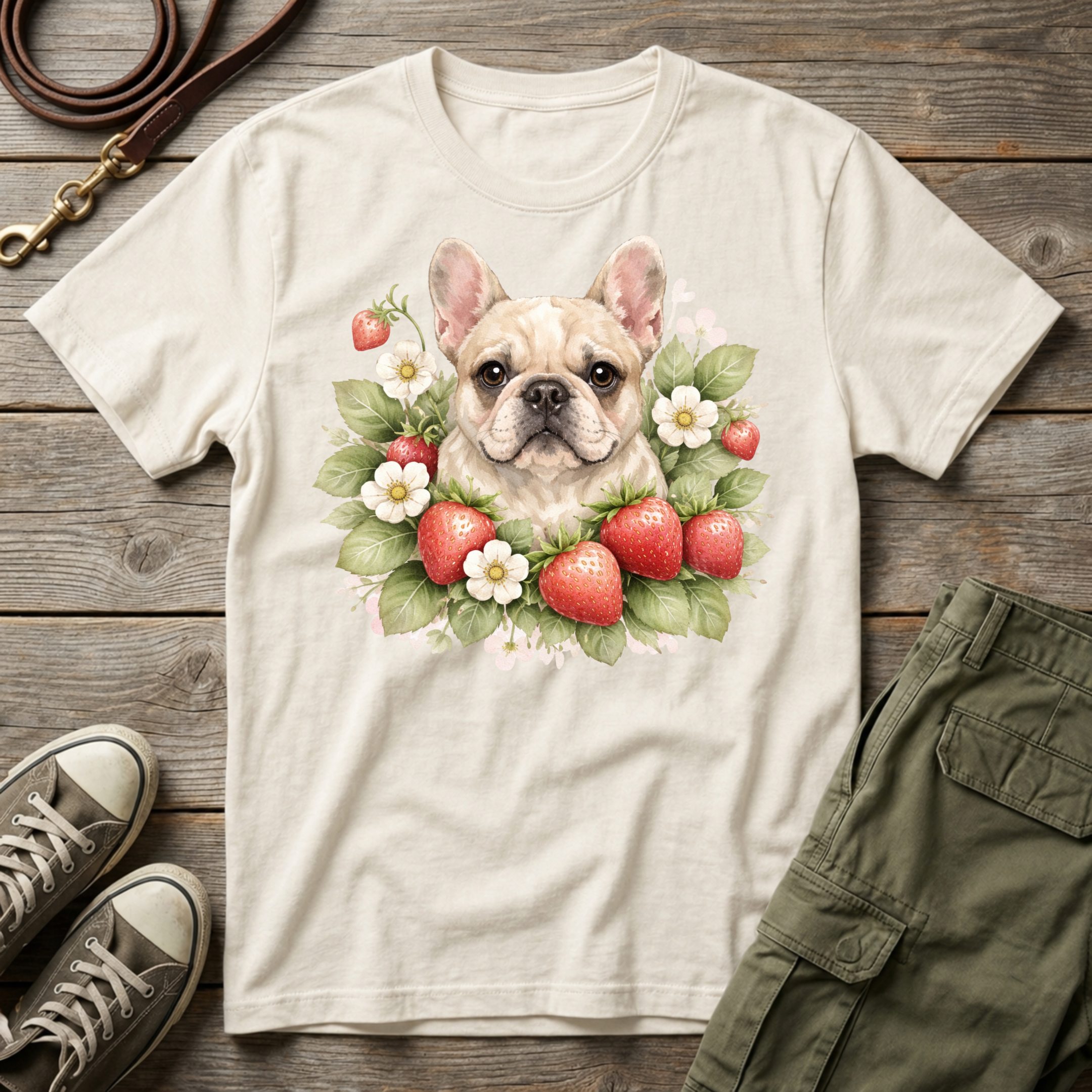 Frenchie Strawberry T-Shirt
