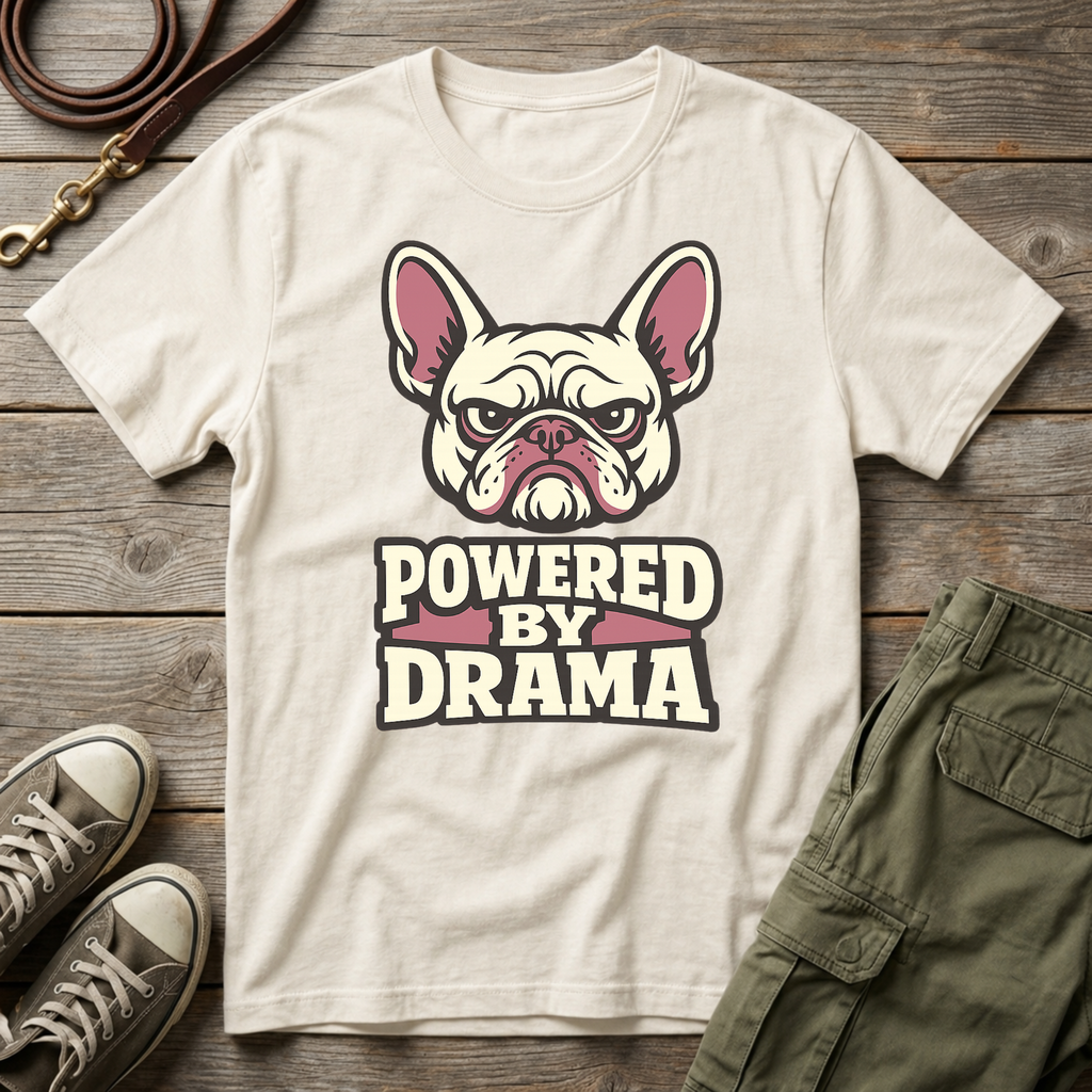 Frenchie Powered By Drama T-Shirt