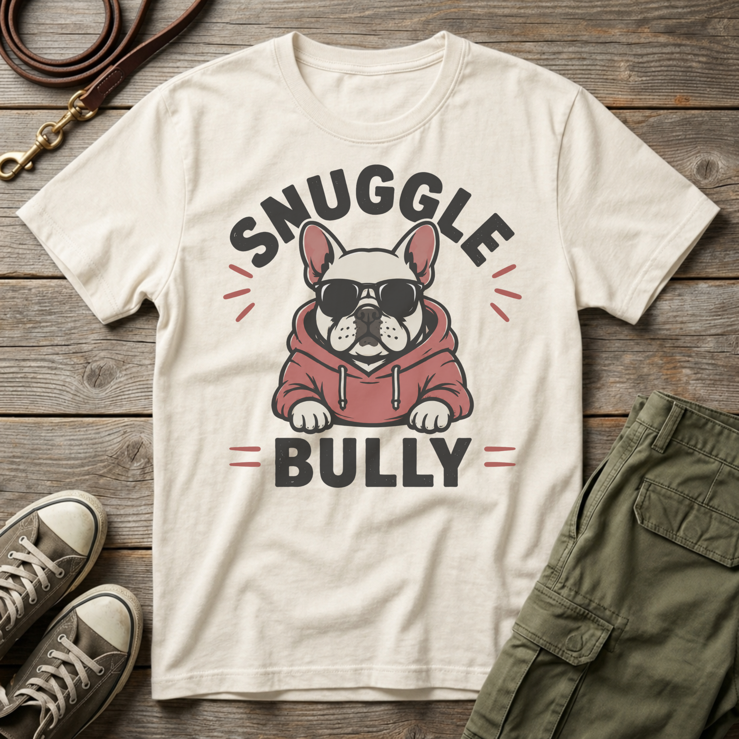 Frenchie Snuggle Bully Sweatshirt T-Shirt