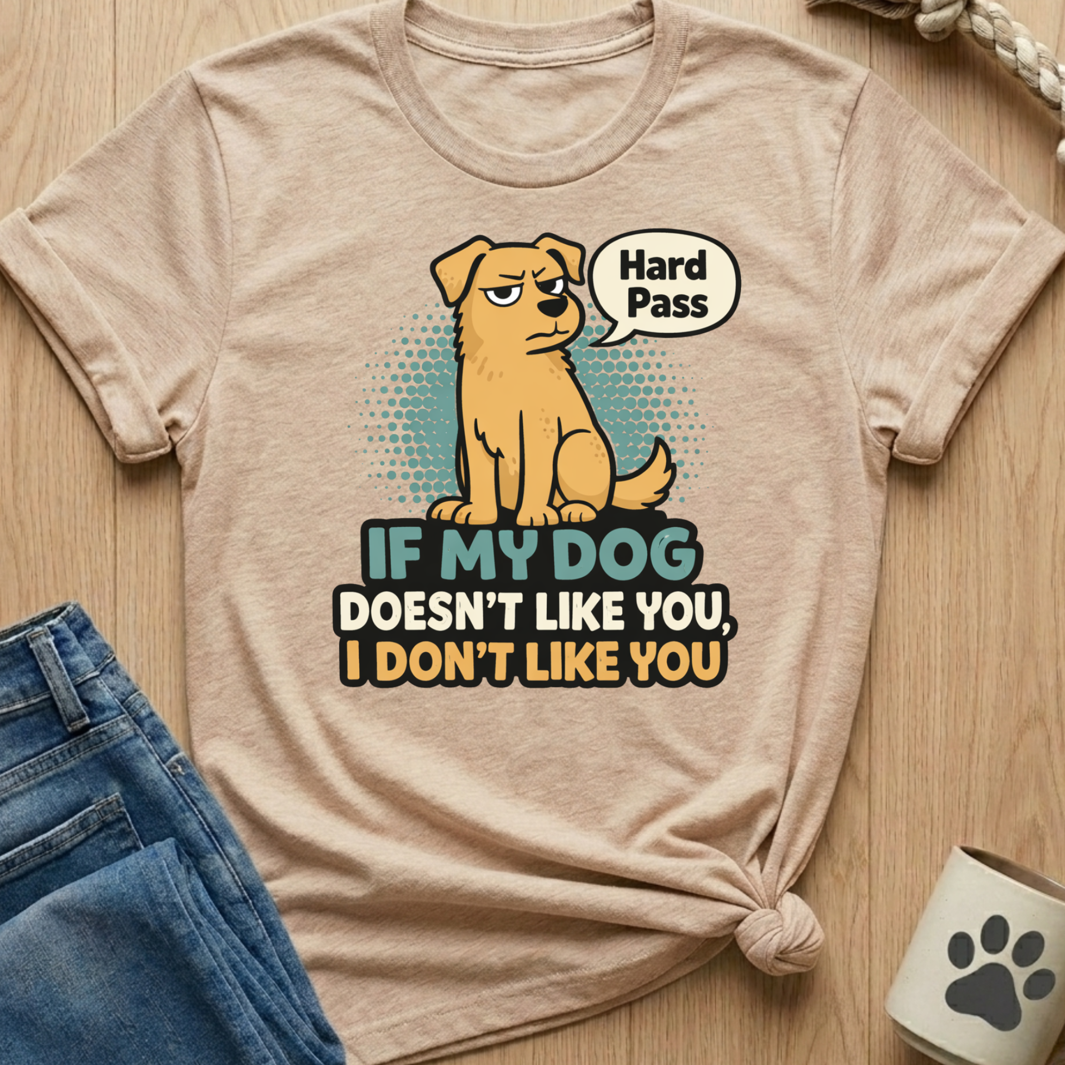 Dog Doesn't Like You - Hard Pass T-Shirt