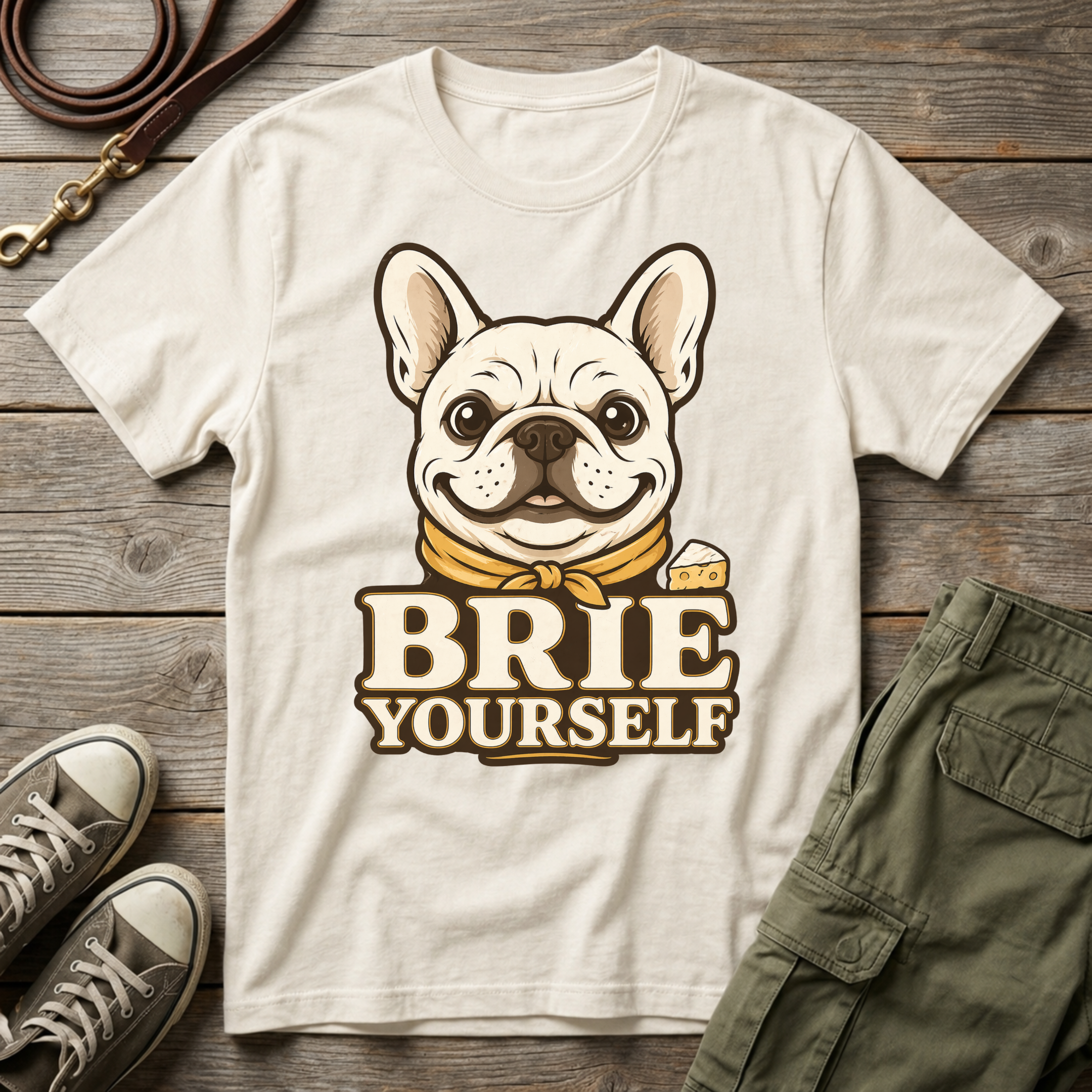 Frenchie Brie Yourself T-Shirt