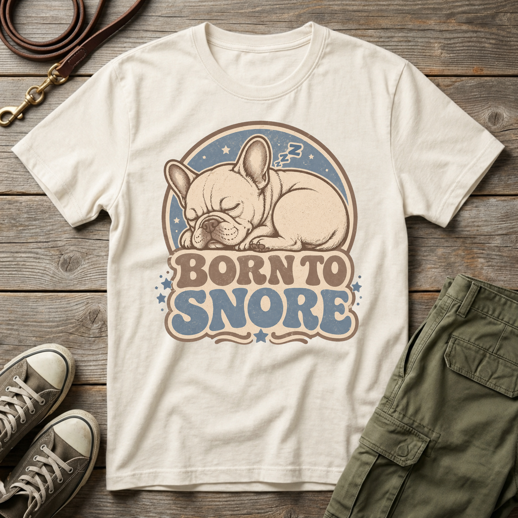 Frenchie Born To Snore T-Shirt