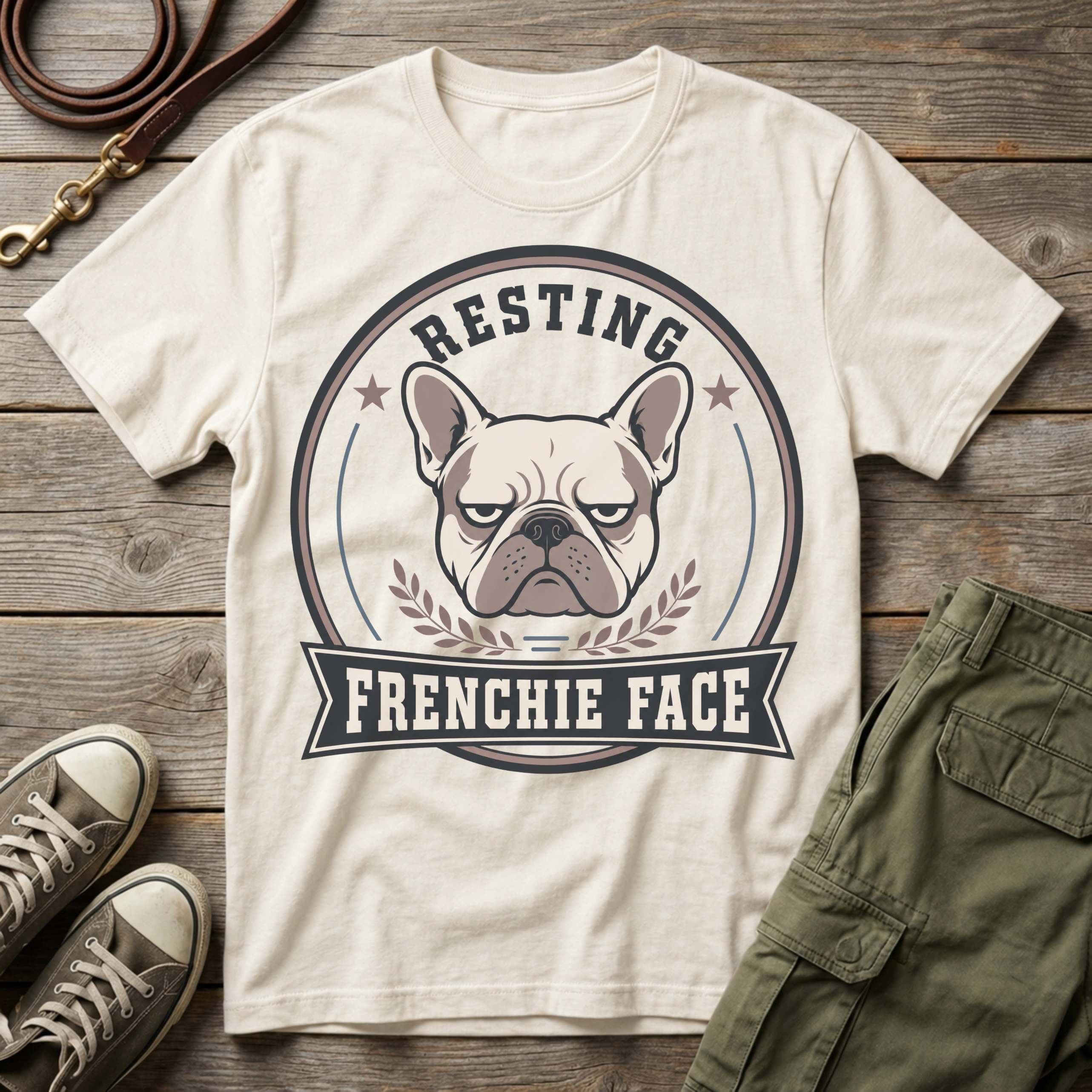 Resting Frenchie Face T-Shirt