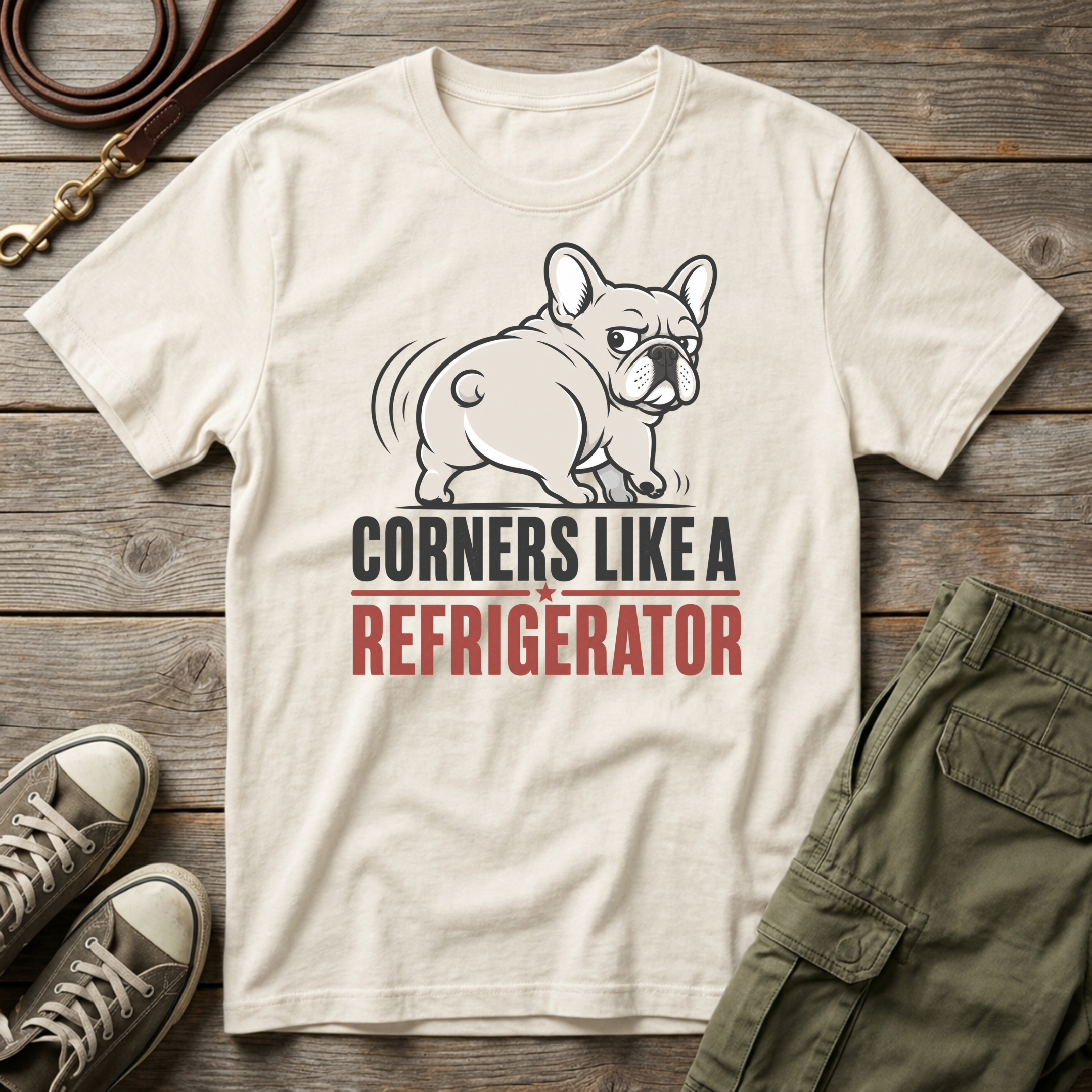 Frenchie Corners LIke A Fridge T-Shirt