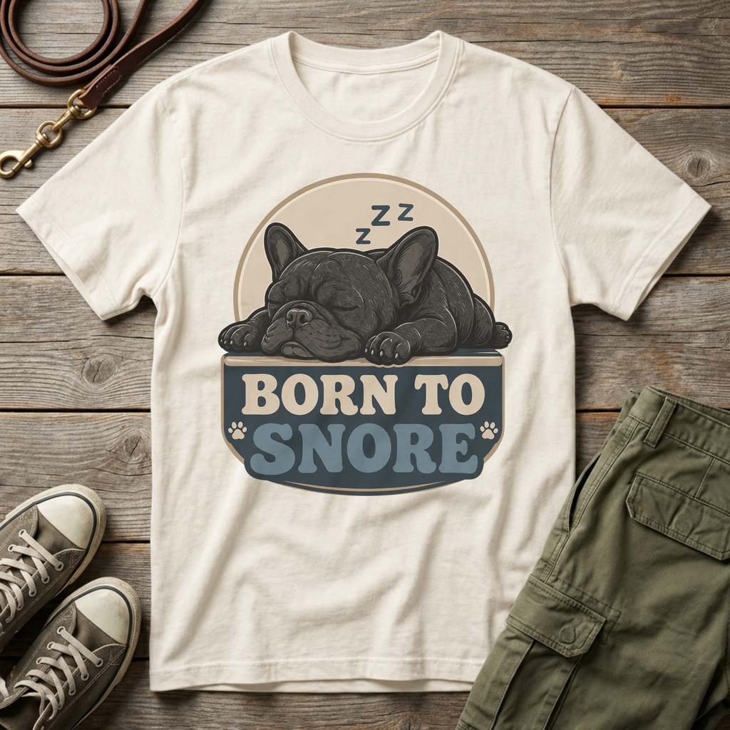 Frenchie Born To Snore T-Shirt