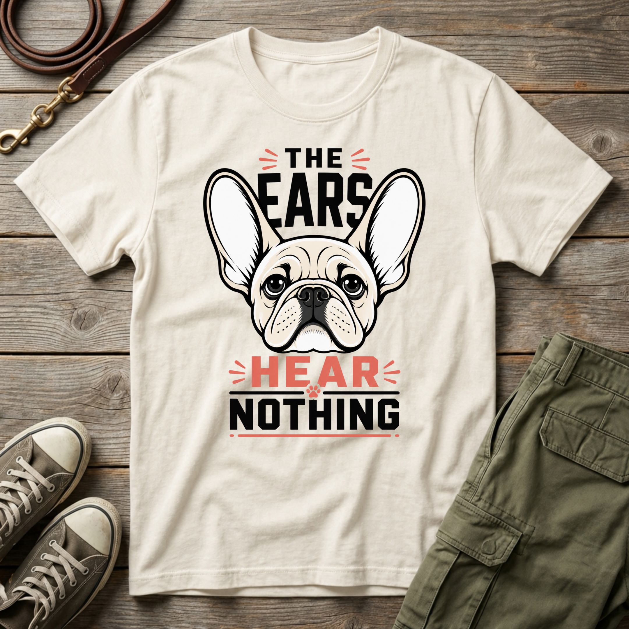 Frenchie Hear Nothing T-Shirt