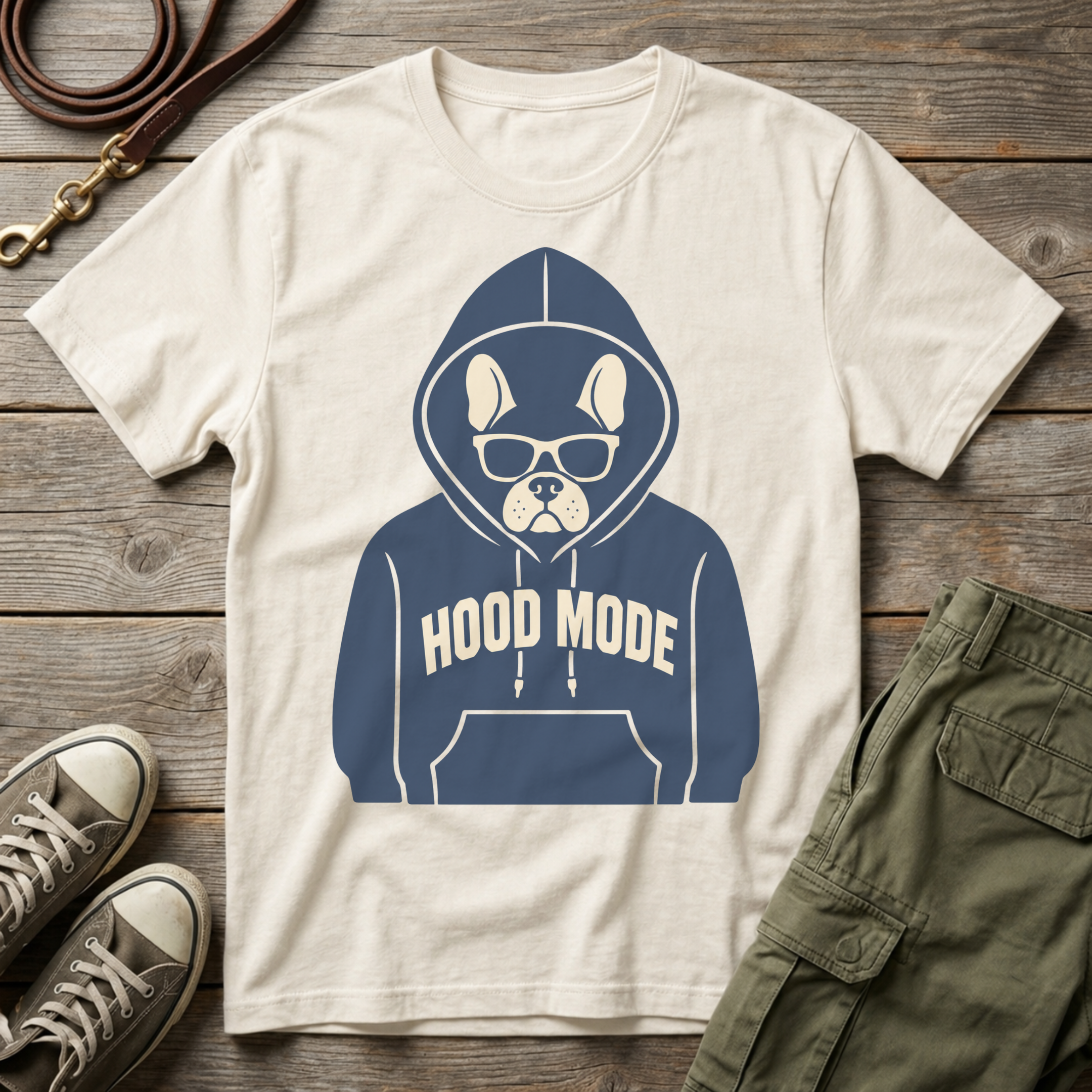 Frenchie Hood Mode T-Shirt