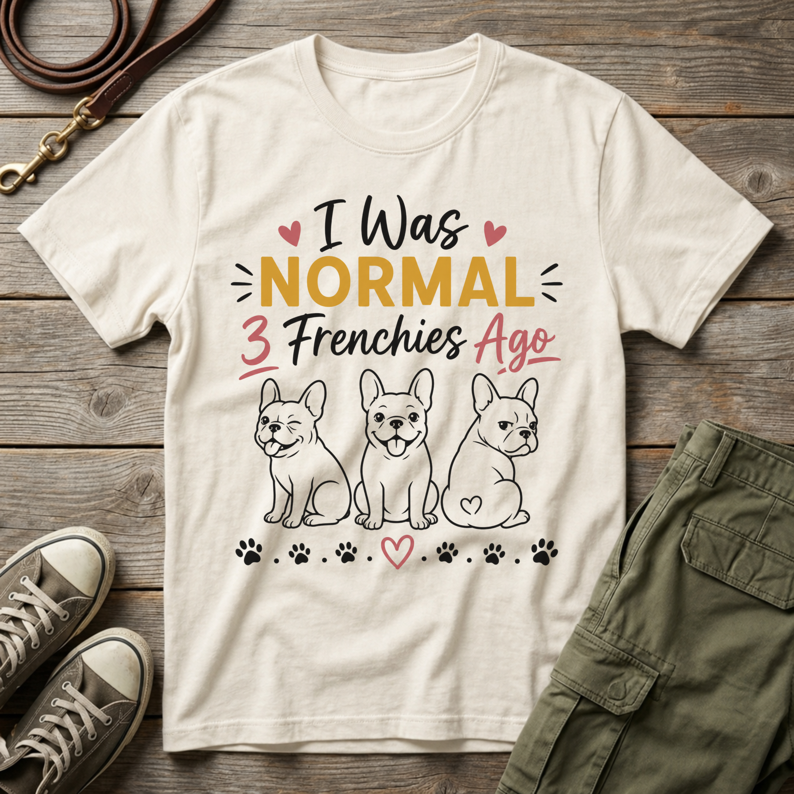 Normal 3 Frenchies Ago T-Shirt