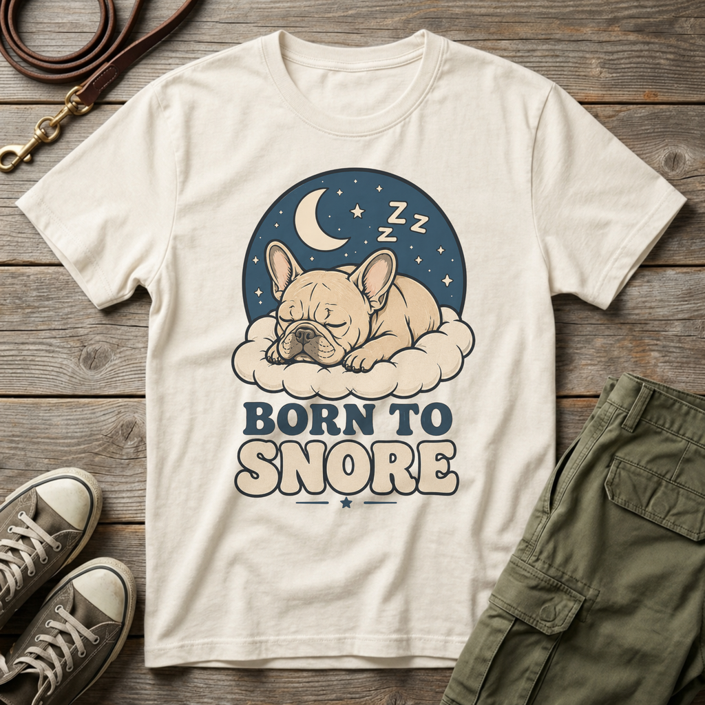 Frenchie Born To Snore Moonlight T-Shirt