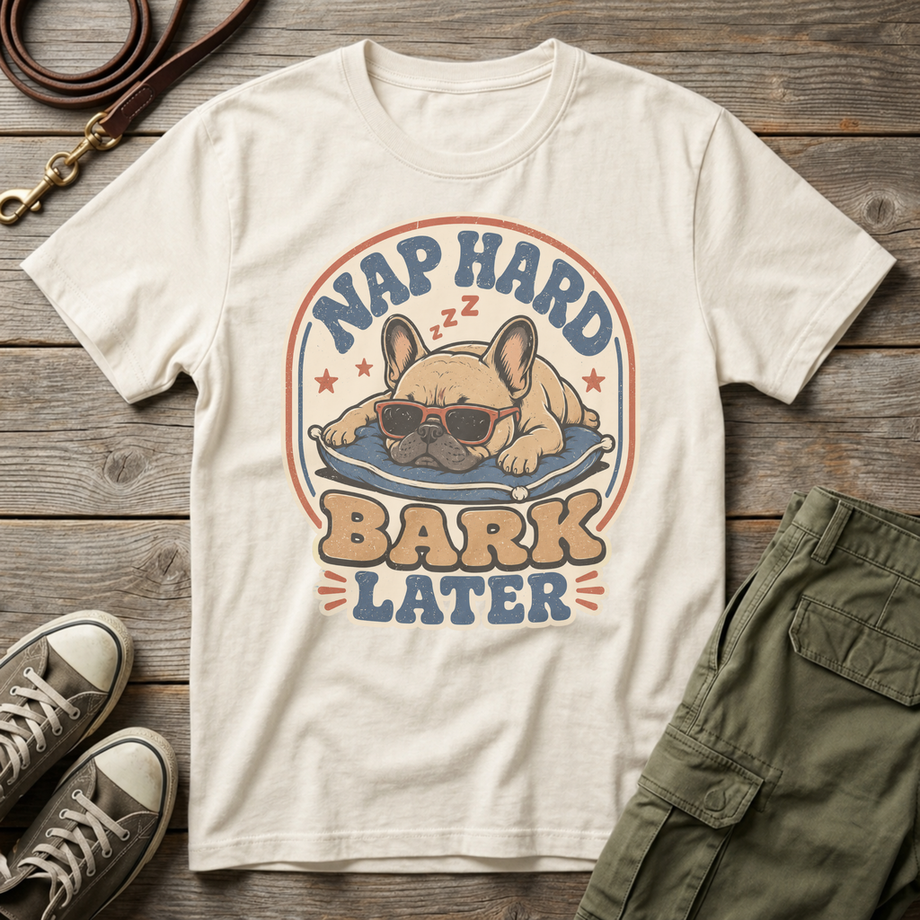 Frenchie Nap Hard T-Shirt