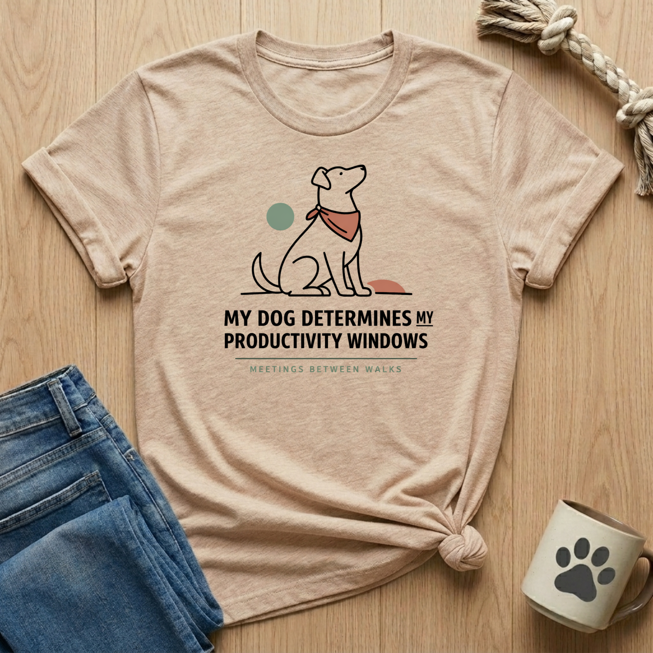 Dog Determines Productivity T-Shirt