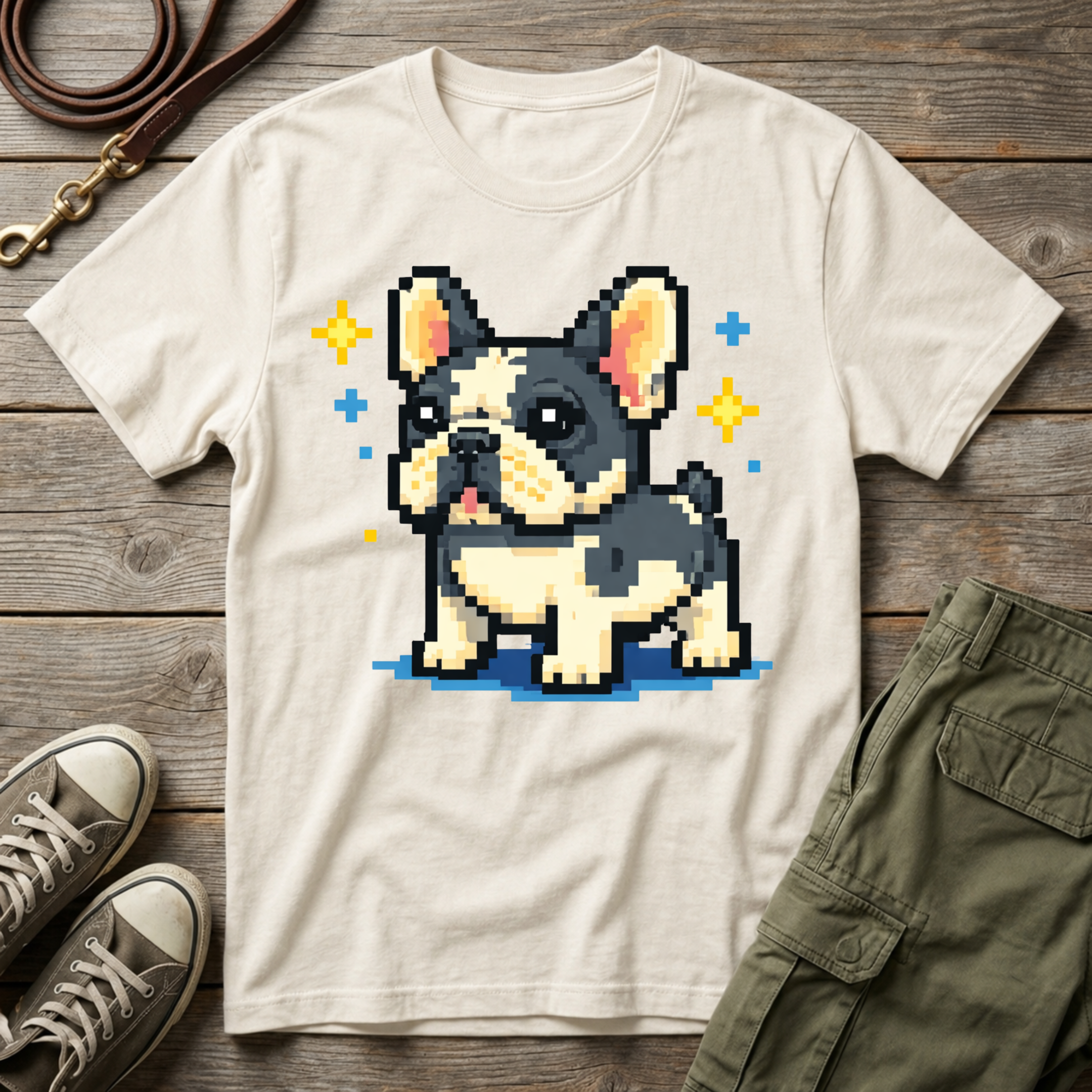Pixelated Frenchie T-Shirt