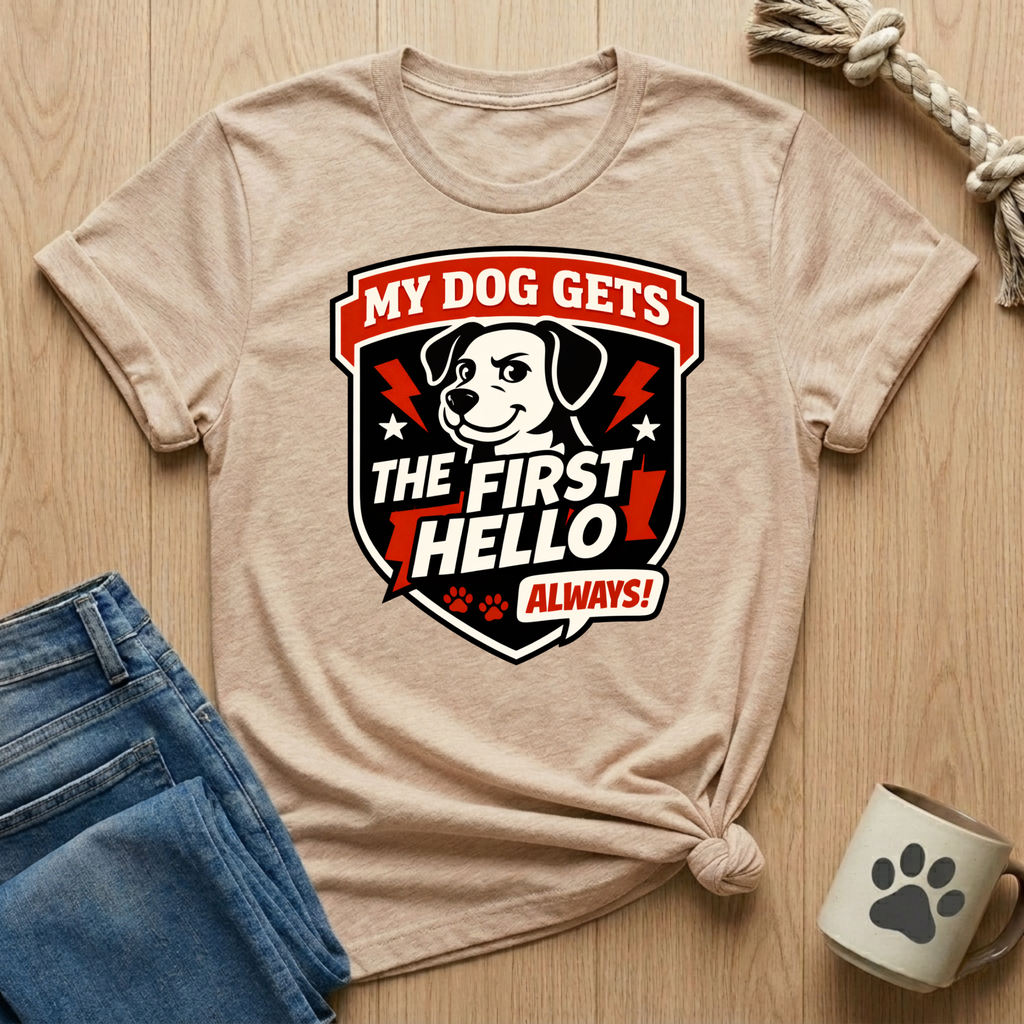 Dog Gets First Hello T-Shirt