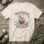 Frenchie Bookworm Energy T-Shirt