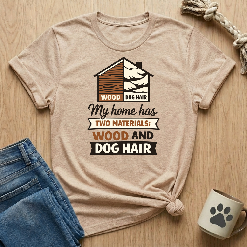 Wood and Dog Hair Home T-Shirt
