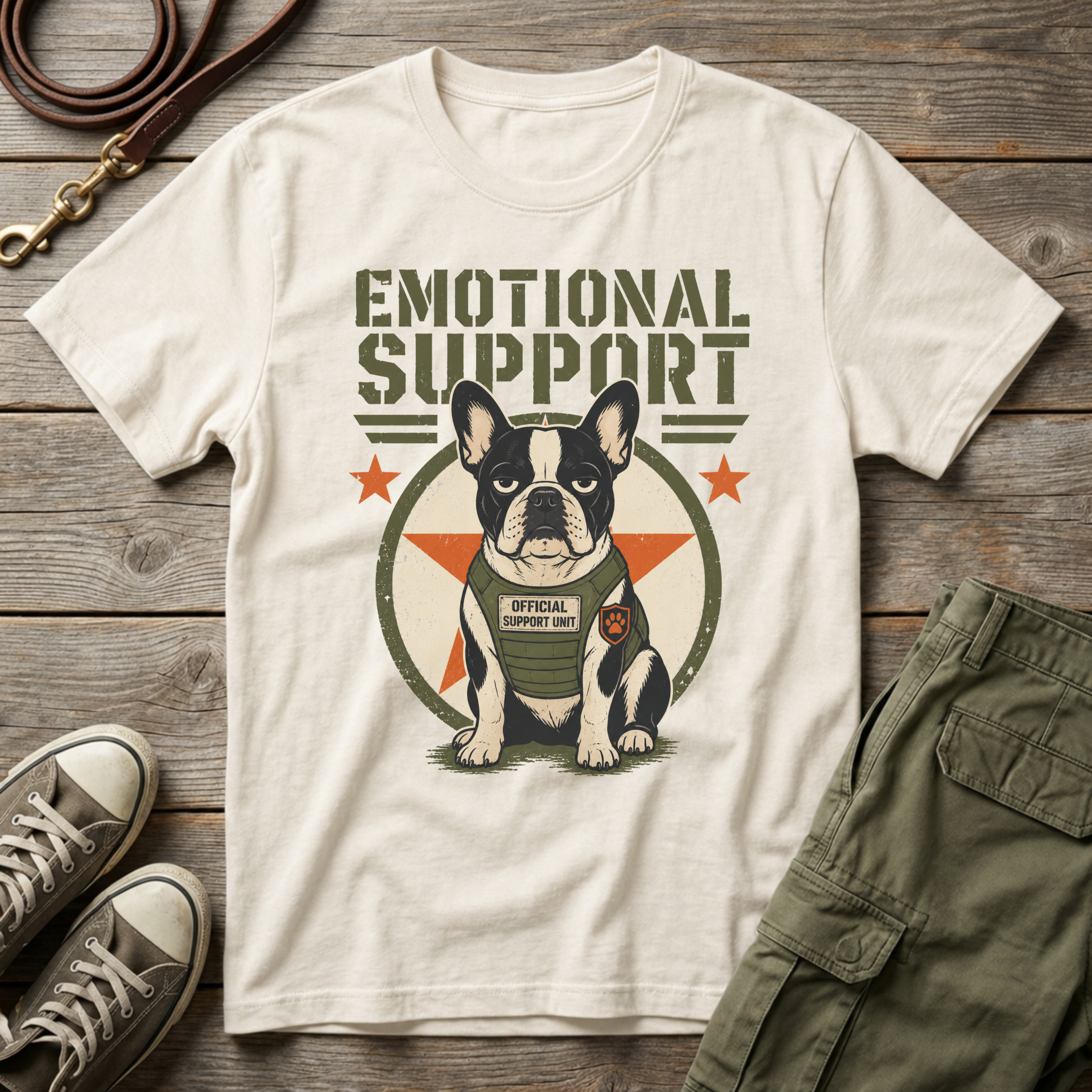 Frenchie Emotional Support T-Shirt
