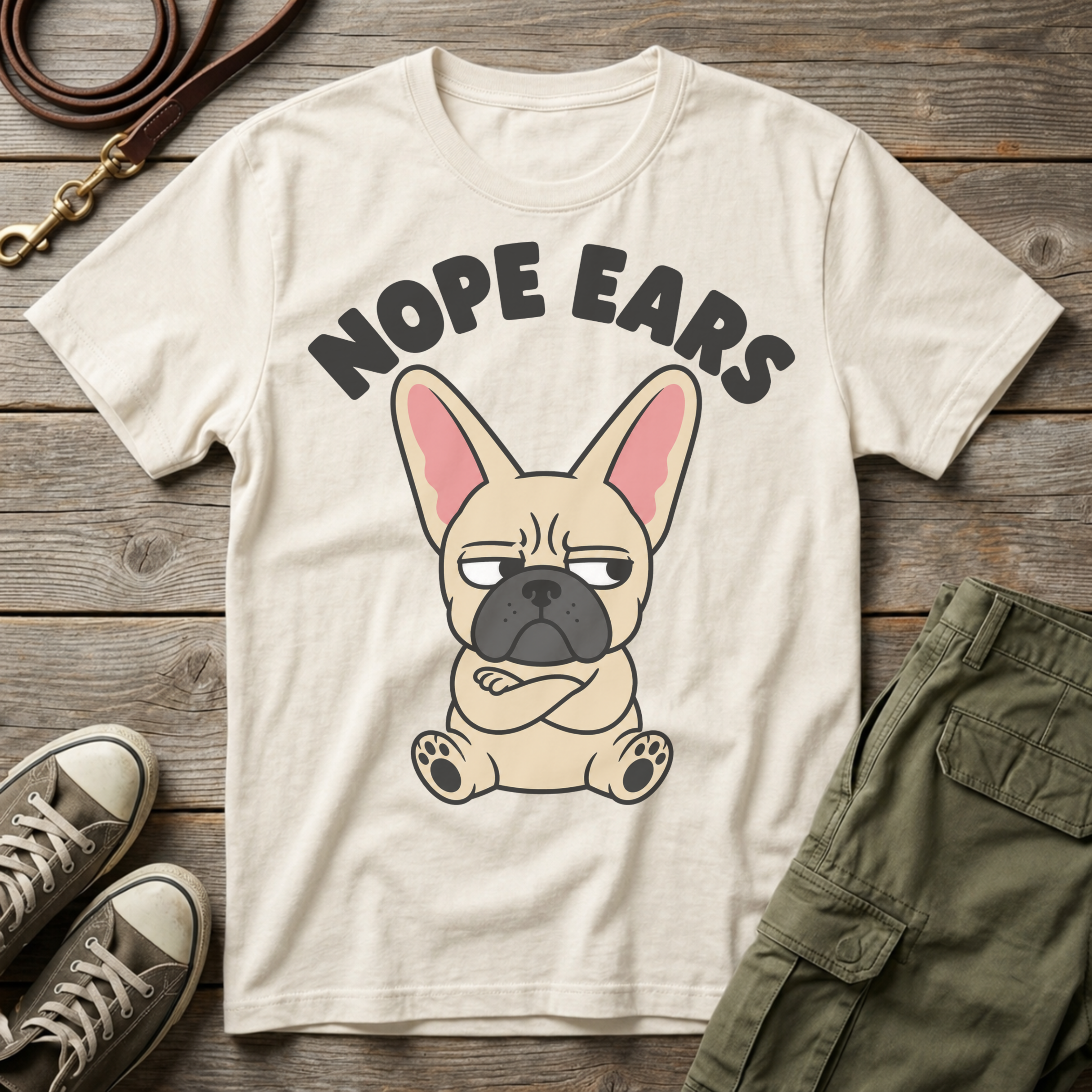 Frenchie Nope Ears T-Shirt