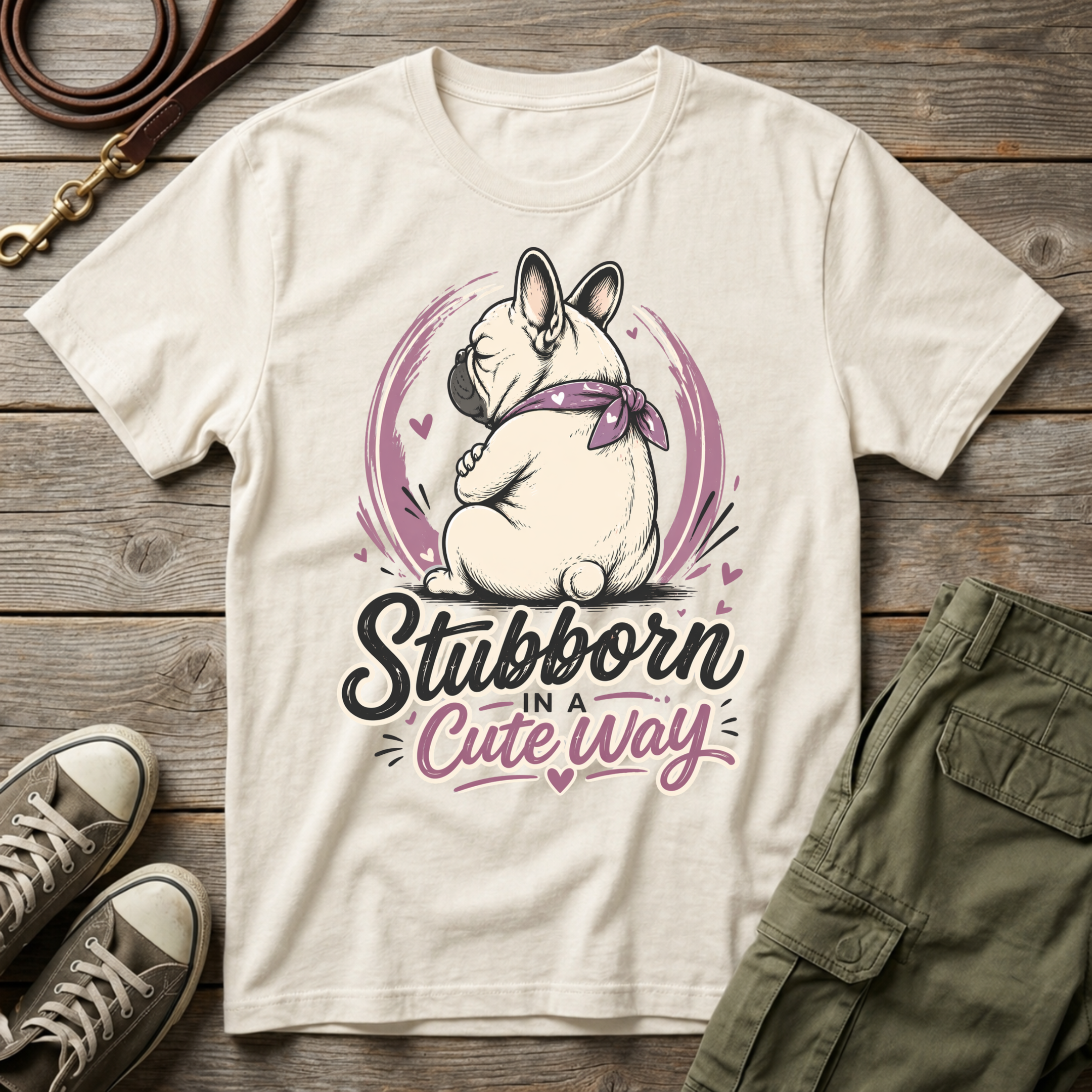 Cute Stubborn Frenchie T-Shirt