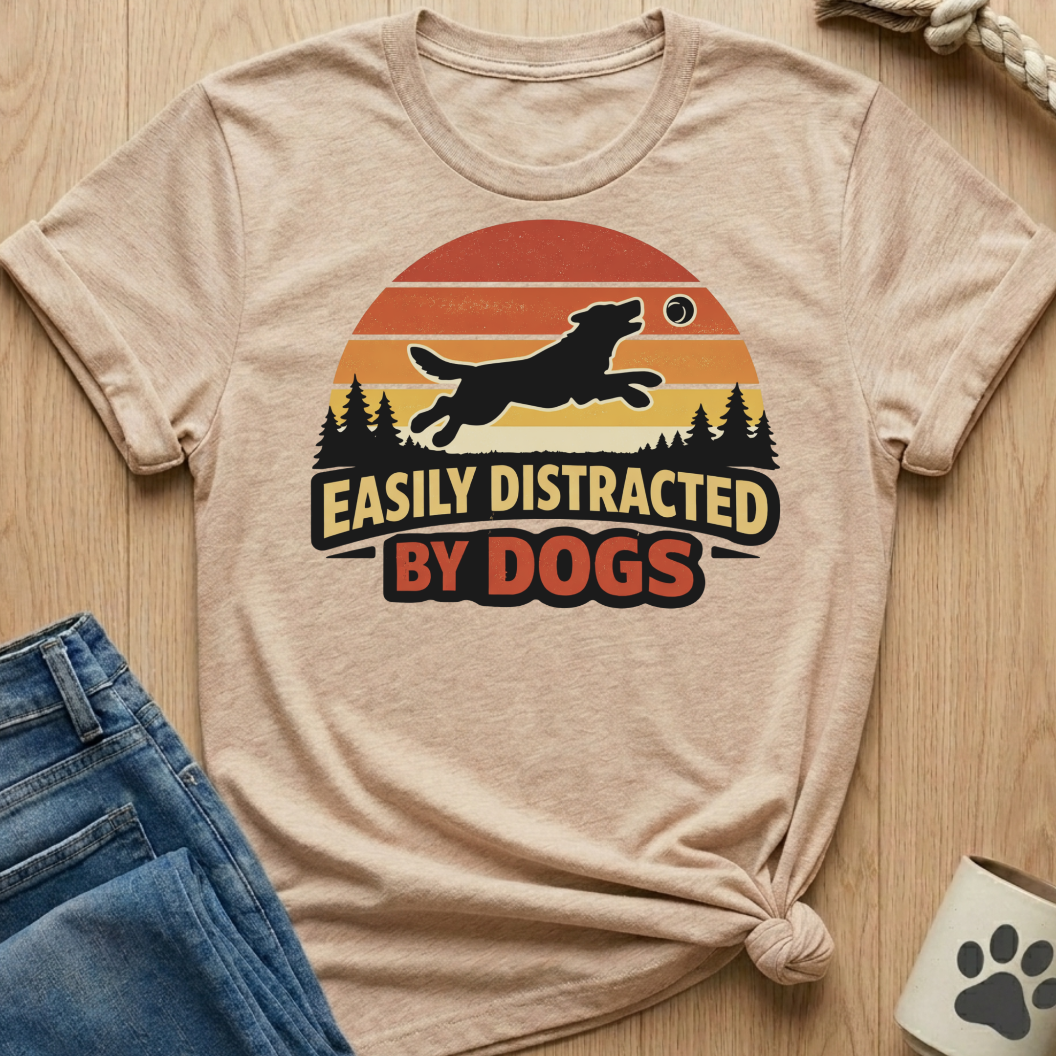 Easily Distracted By Dogs T-Shirt