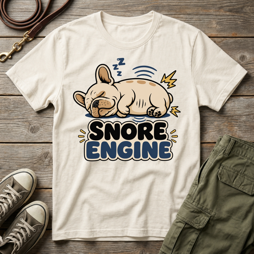 Frenchie Snore Engine T-Shirt
