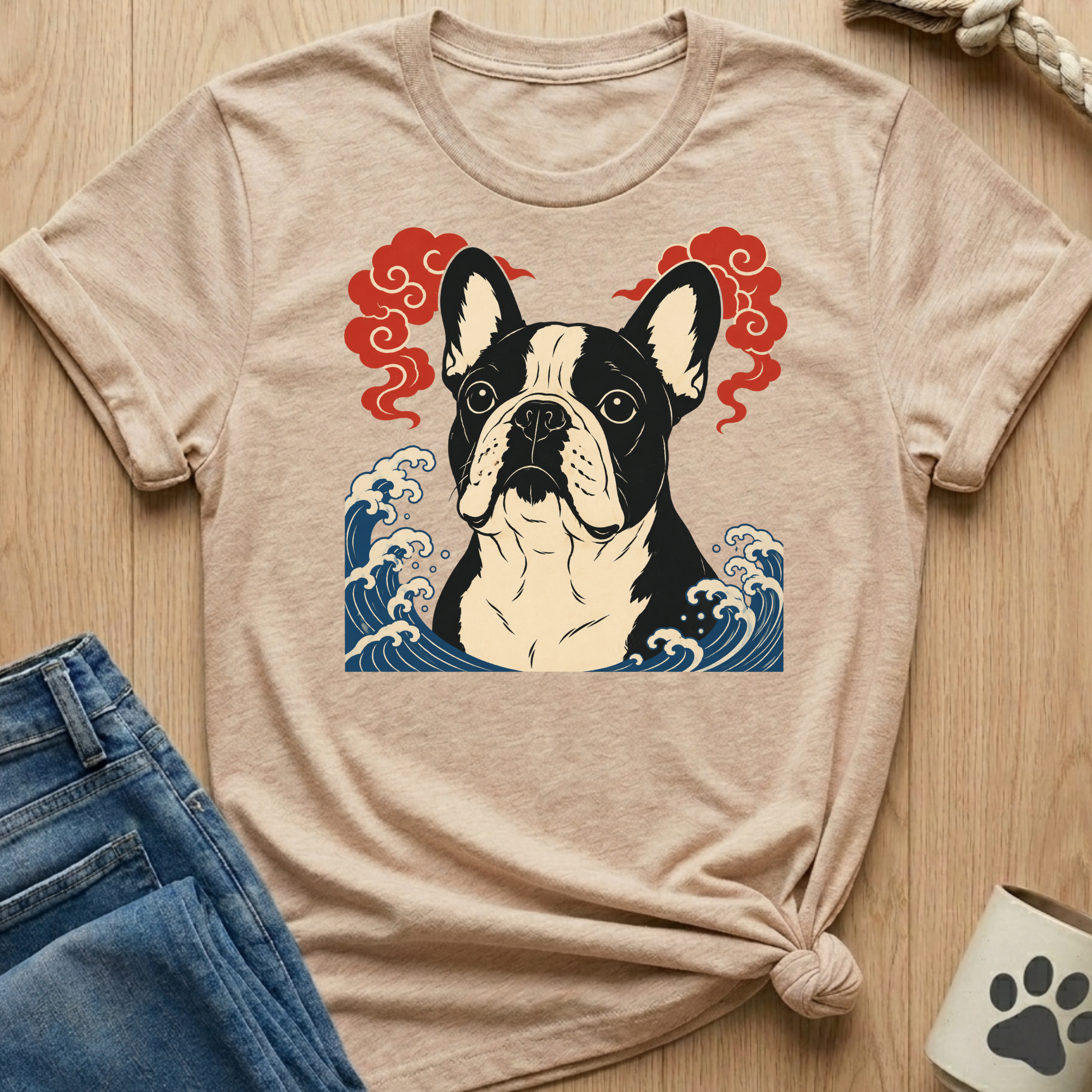 French Bulldog Ukiyo-e T-Shirt