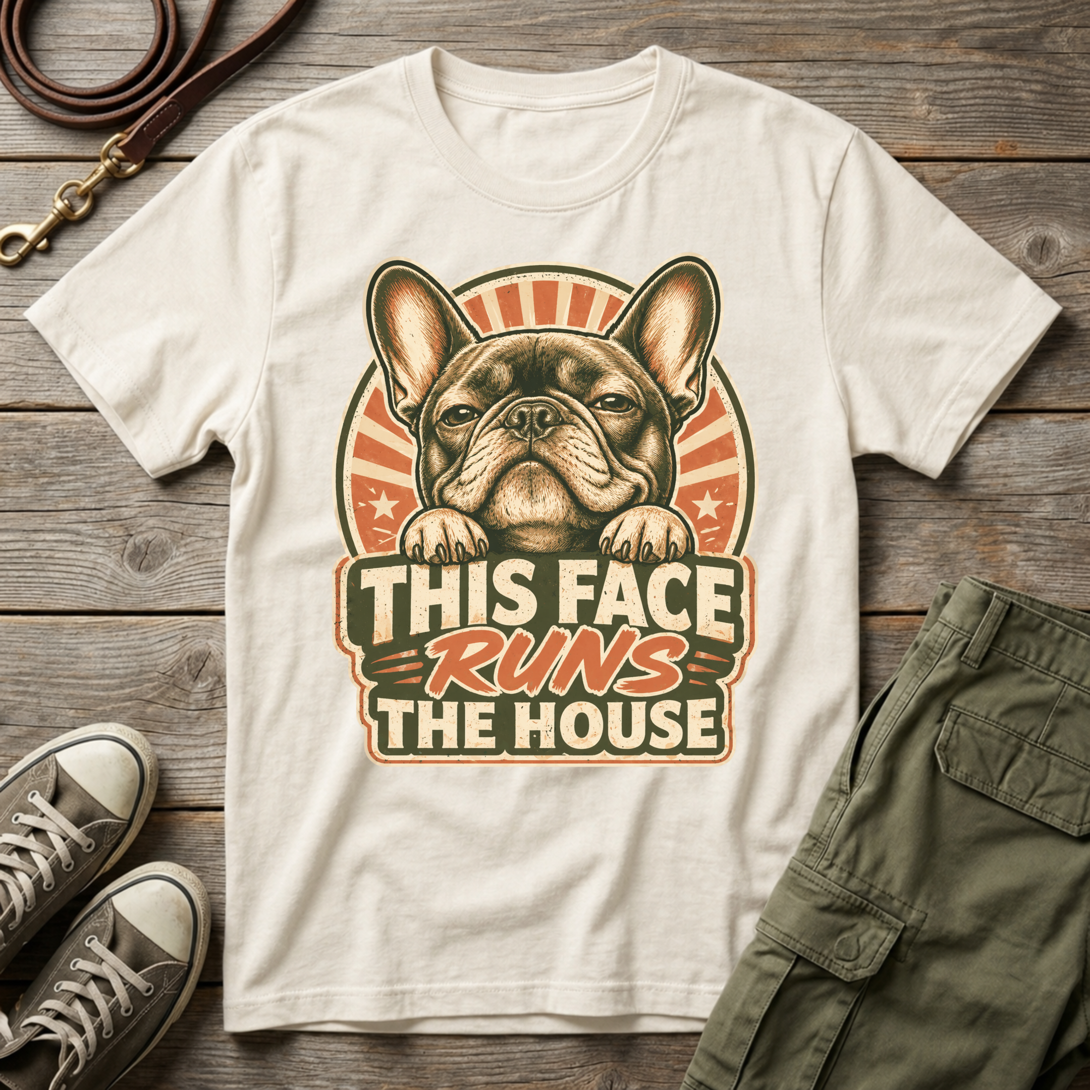 Frenchie Runs The House T-Shirt