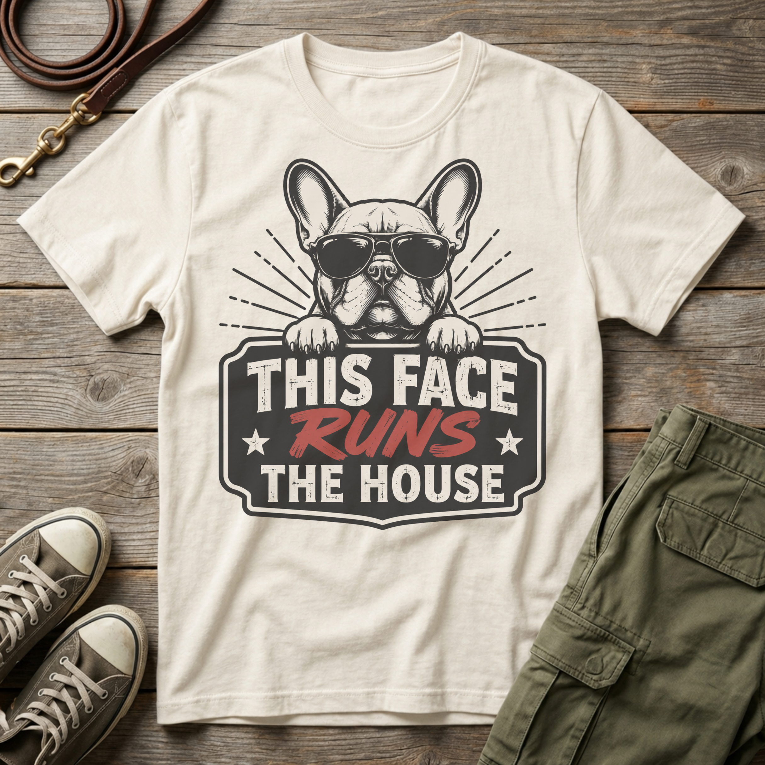 Frenchie Runs The House T-Shirt
