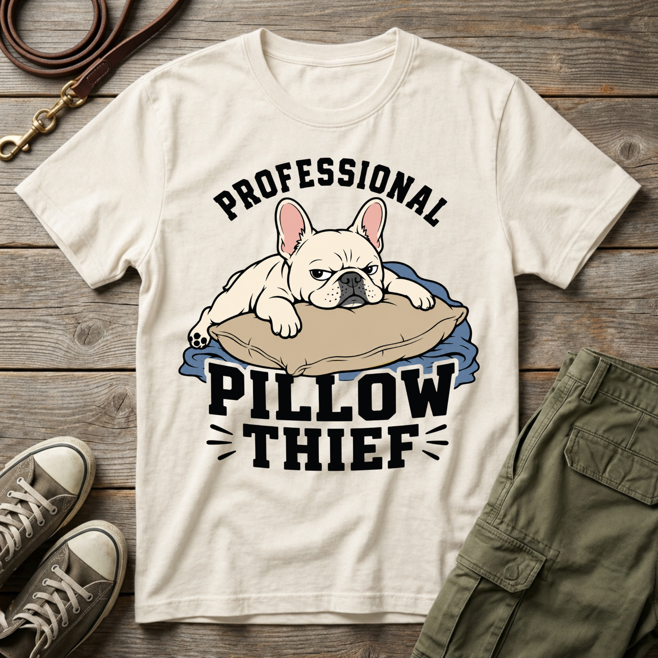Frenchie Pillow Thief Pro T-Shirt