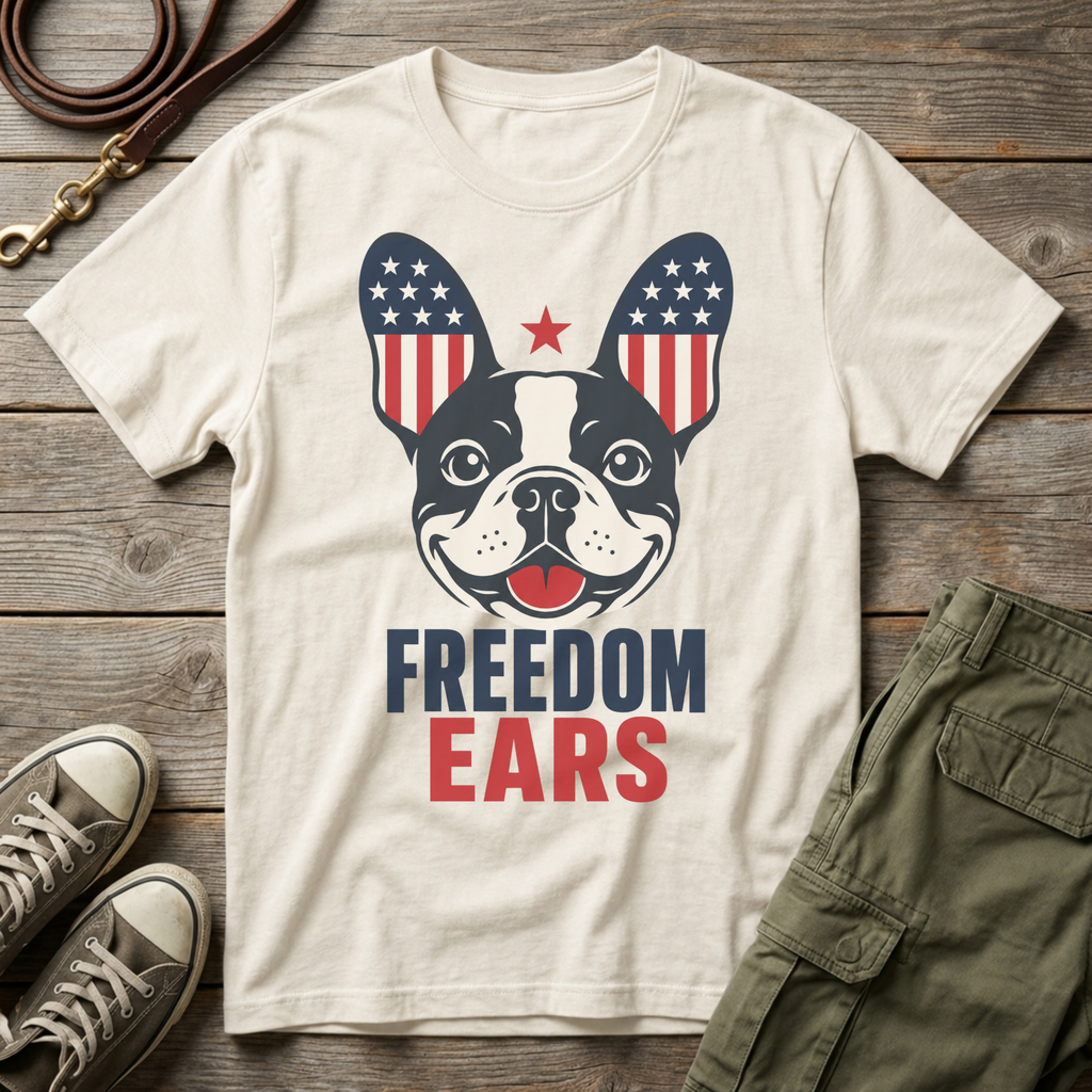 Frenchie Freedom Ears T-Shirt