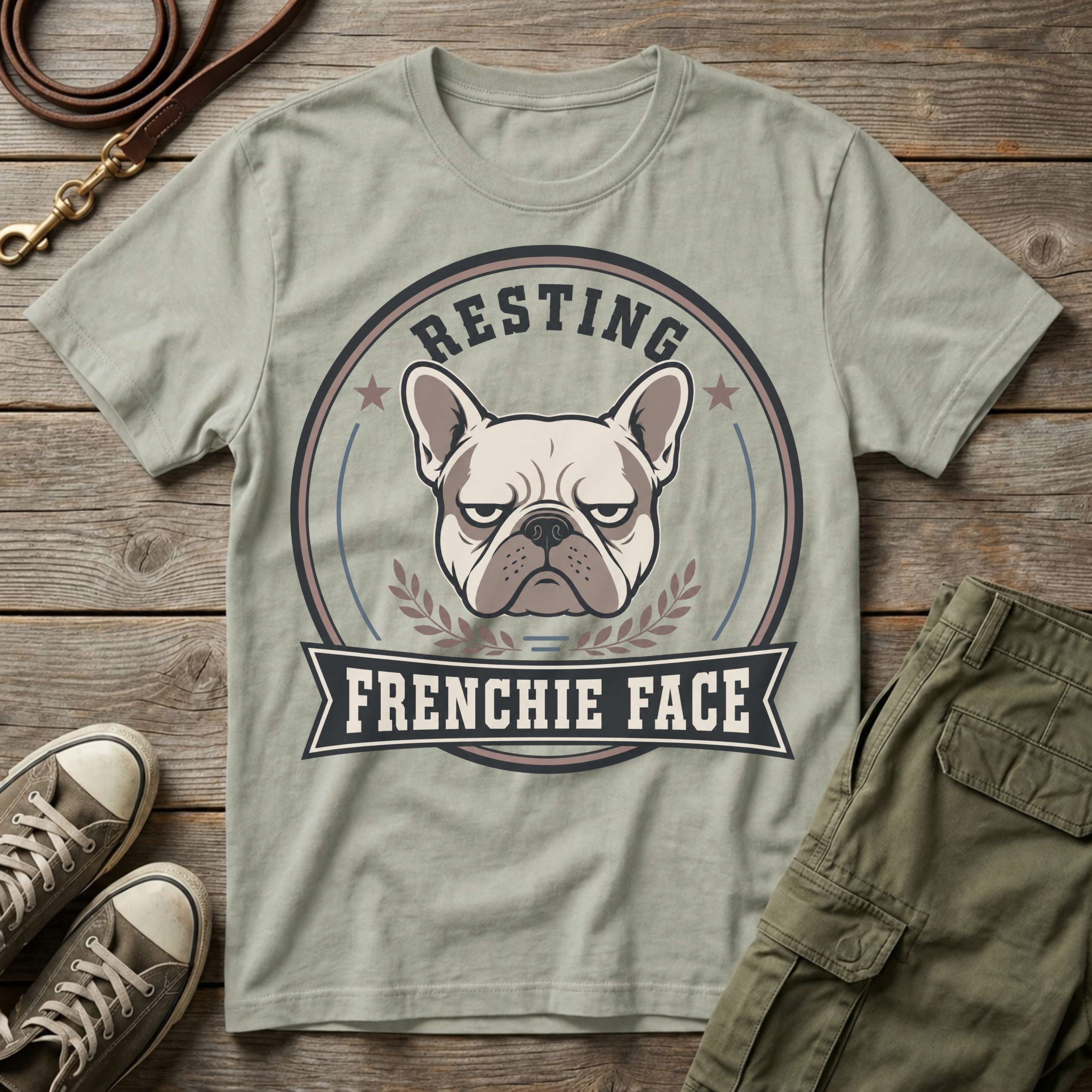 Resting Frenchie Face T-Shirt