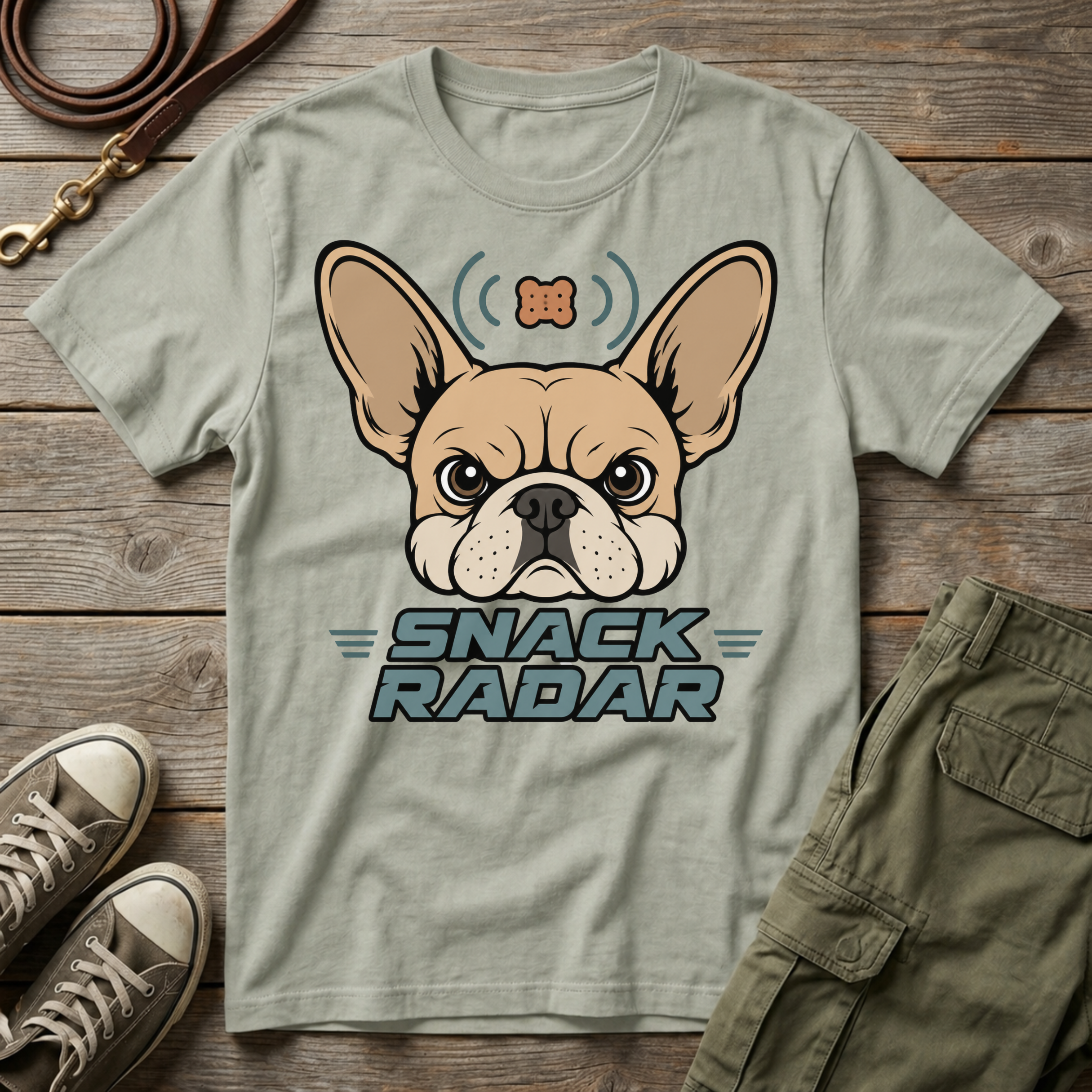 Frenchie Snack Radar T-Shirt