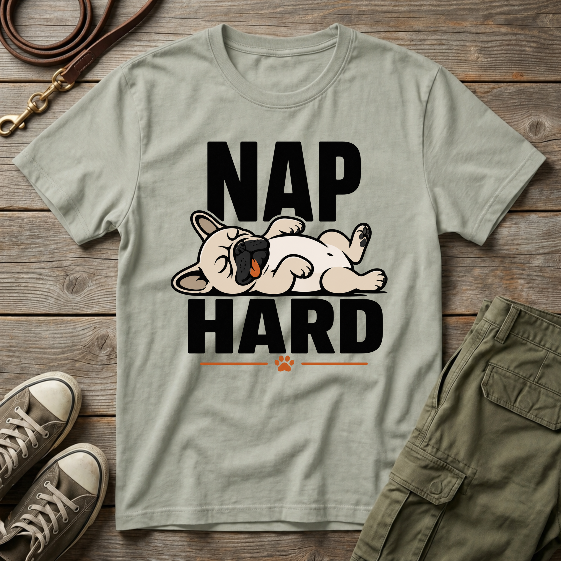 Frenchie Nap Hard T-Shirt
