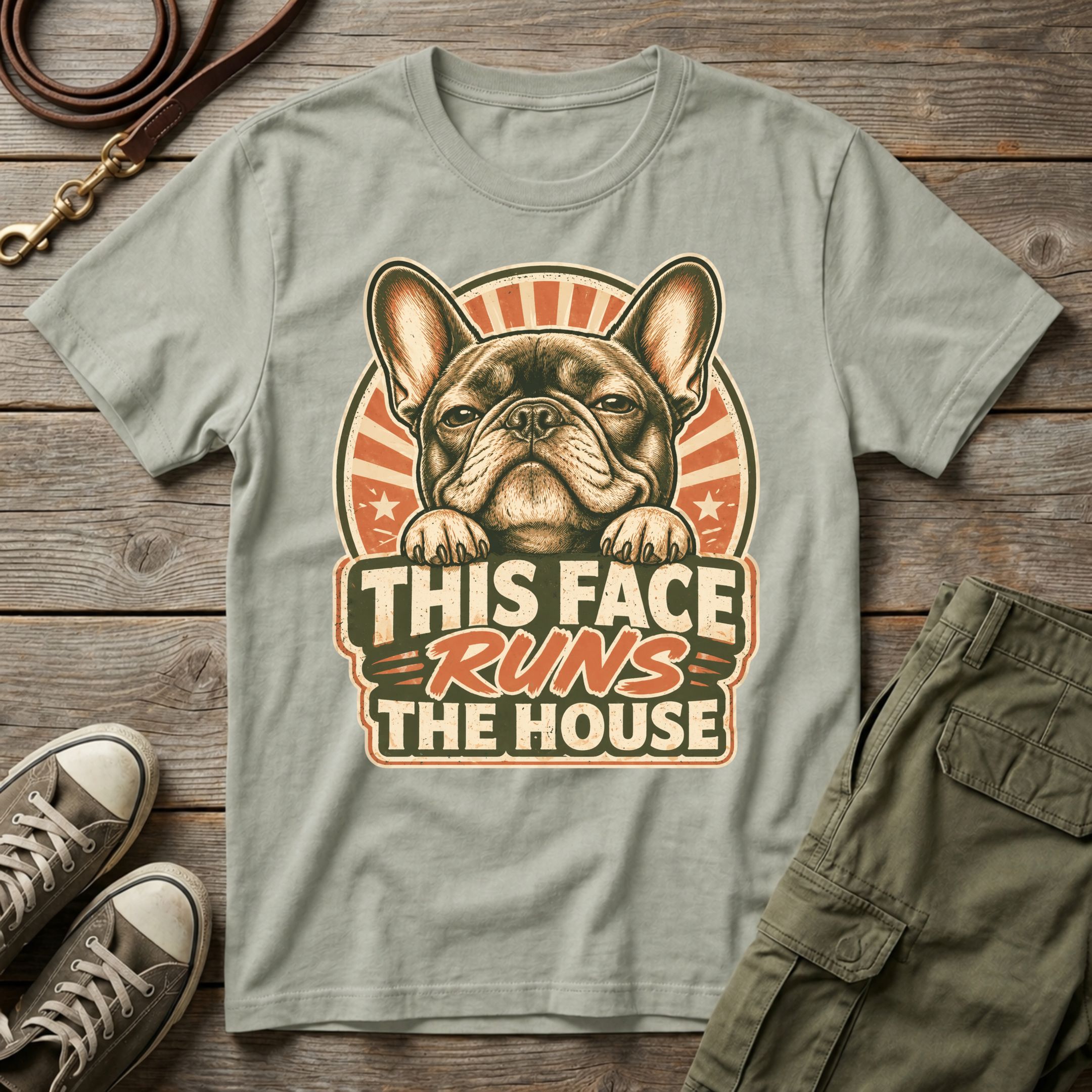 Frenchie Runs The House T-Shirt