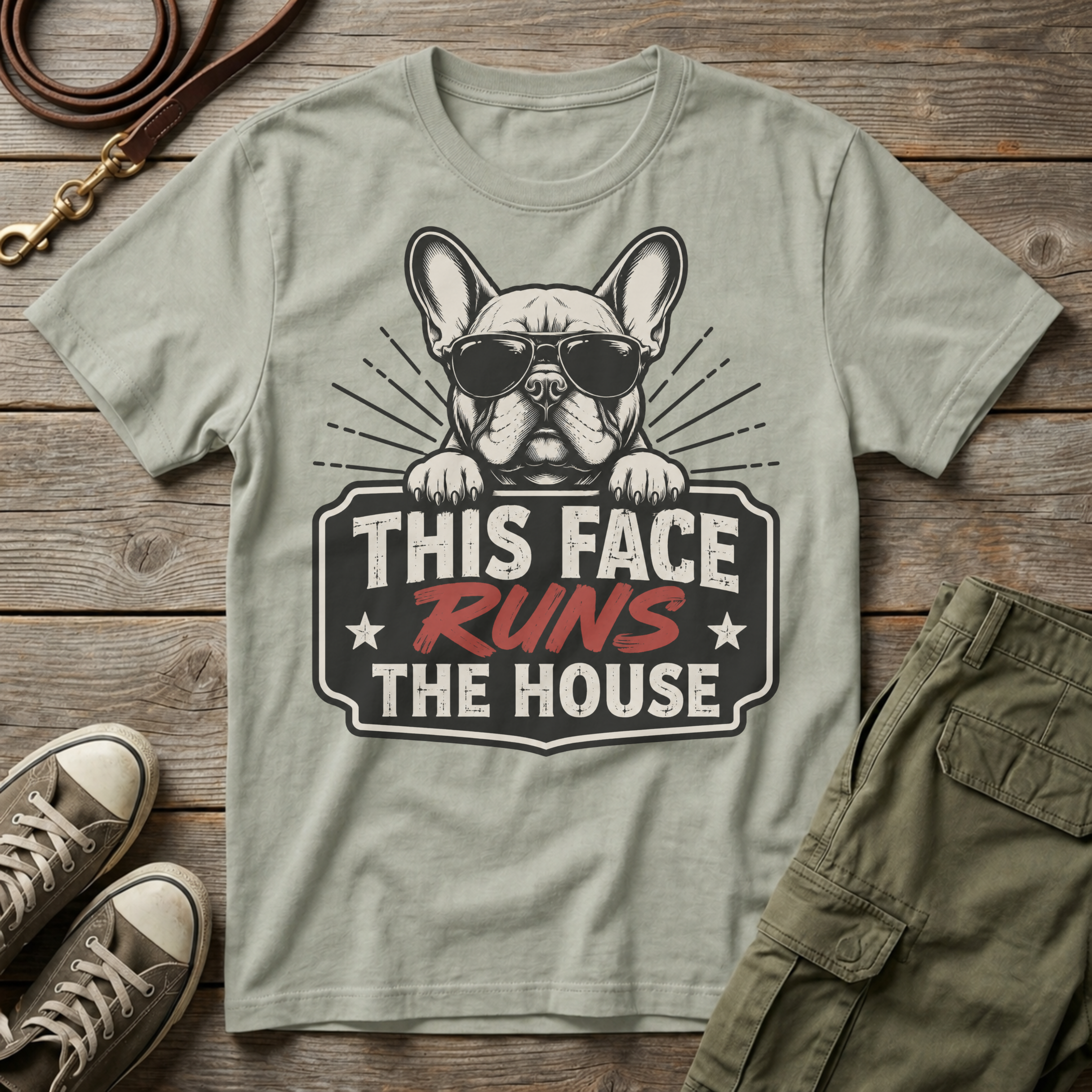 Frenchie Runs The House T-Shirt