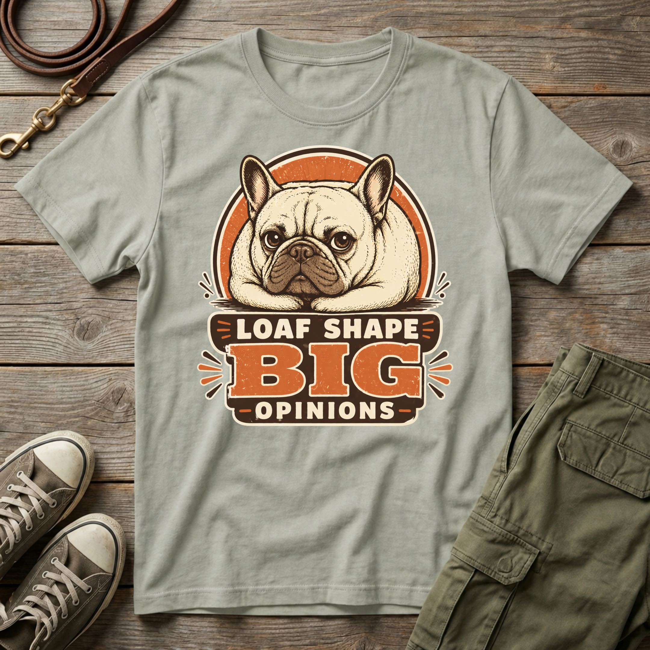 Frenchie Loaf Big Opinions T-Shirt
