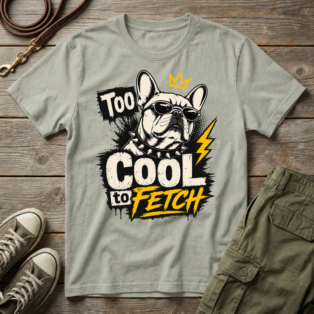 Frenchie Too Cool To Fetch T-Shirt