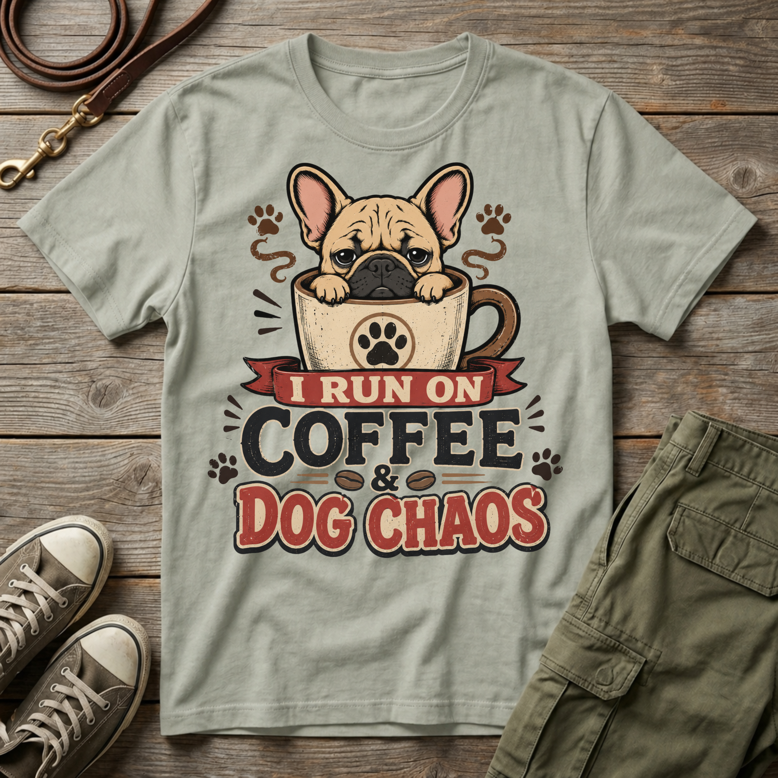 I Run on Coffee & Dog Chaos T-Shirt